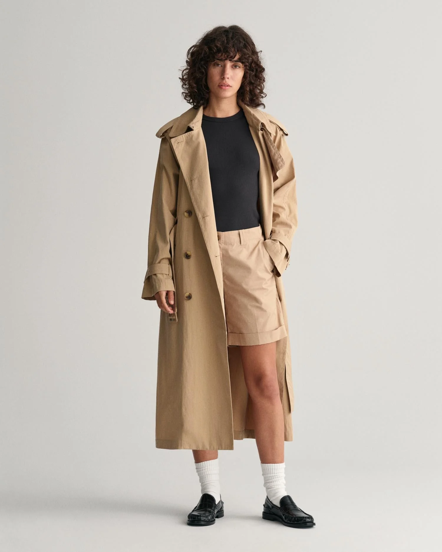 Relaxed Fit Lightweight Chino Shorts Dark Khaki - Image 2