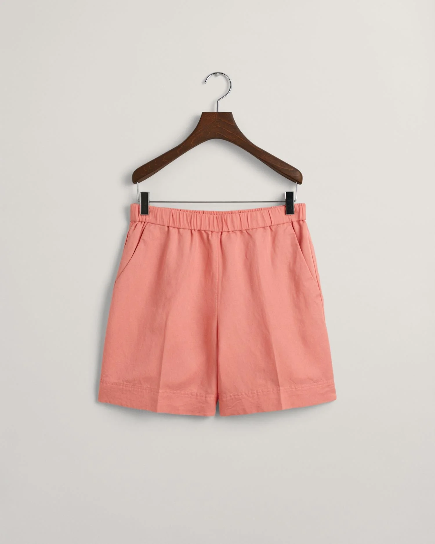 Relaxed Fit Linen Blend Pull-On Shorts Peachy Pink - Image 2