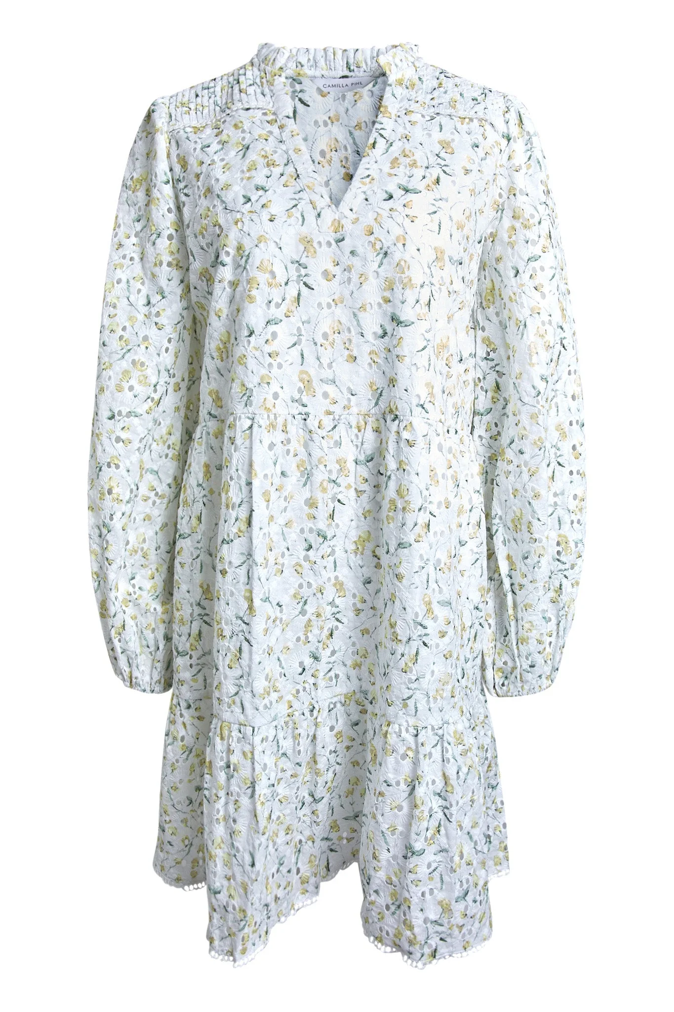 Alexis Dress Yellow Branch Print - Image 5