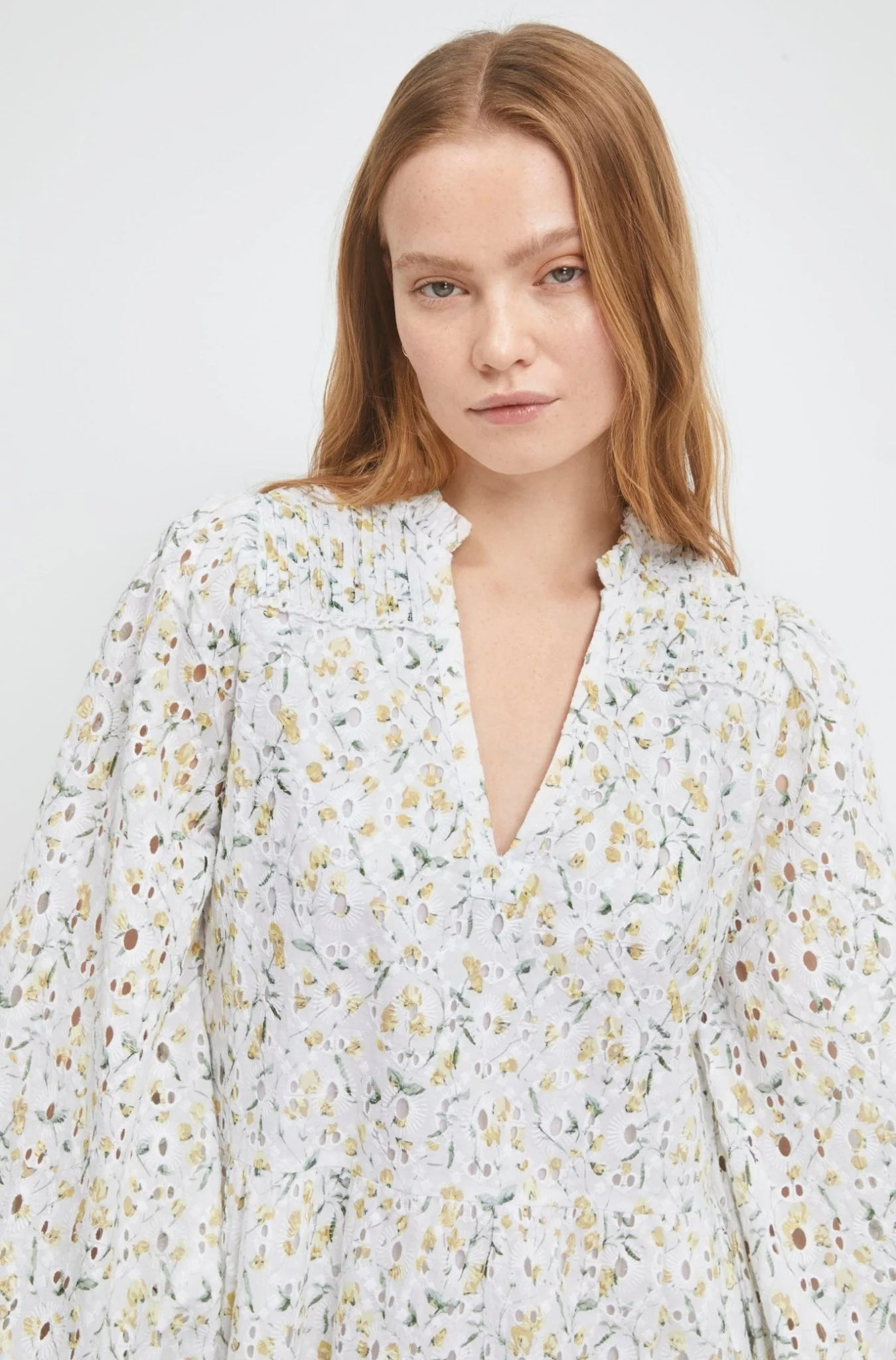 Alexis Dress Yellow Branch Print - Image 6