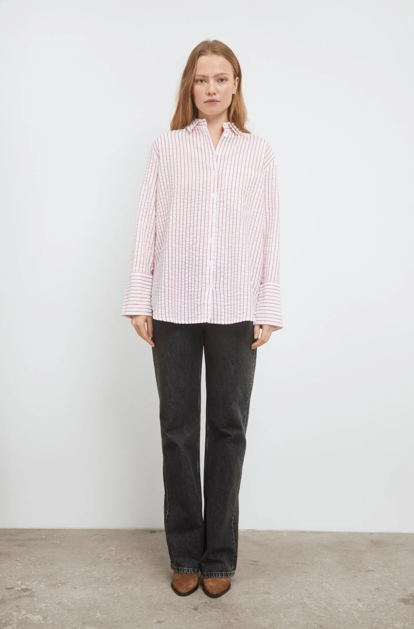 Bibi Crepe Shirt Berry - Image 3