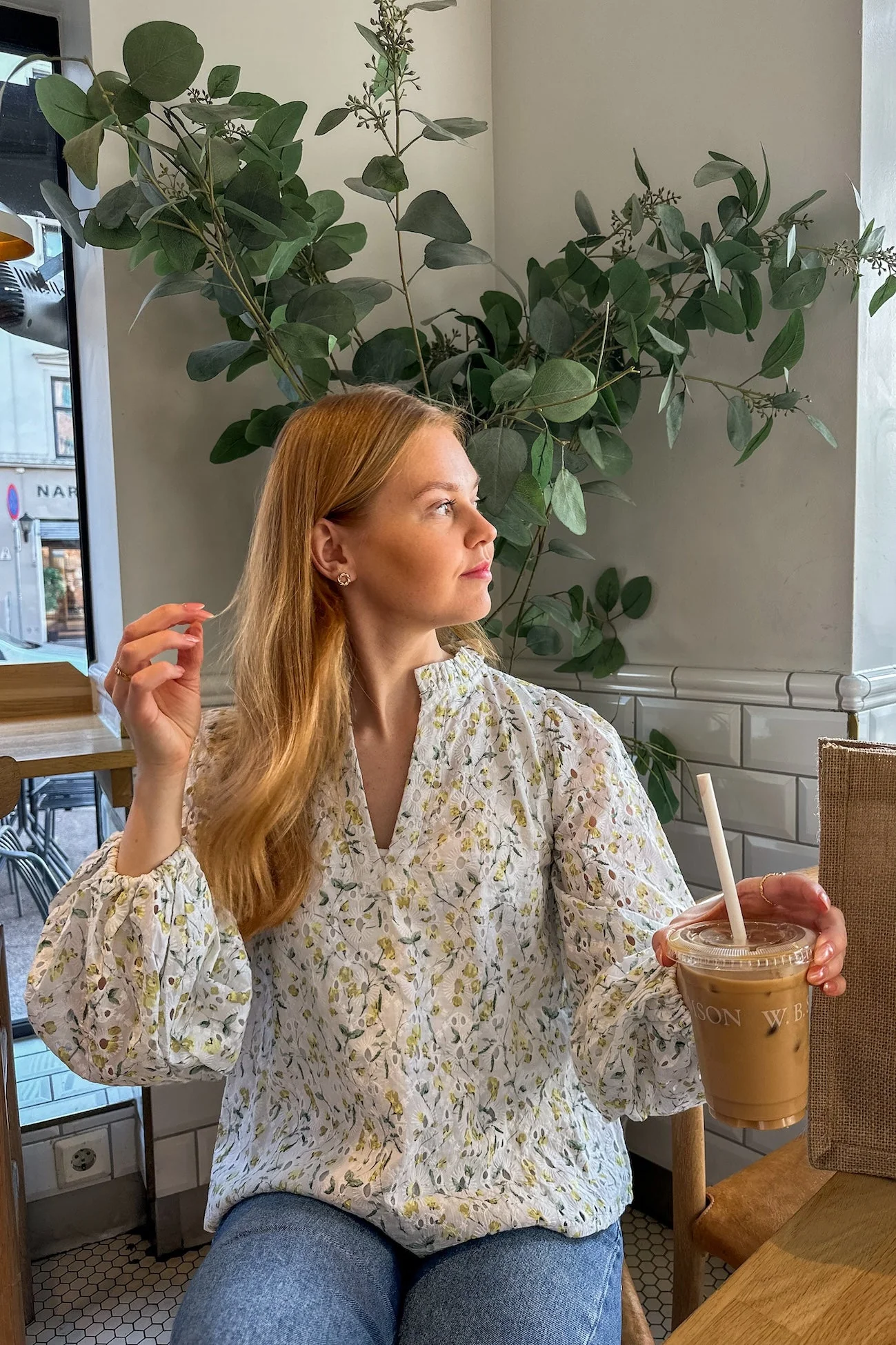 Karro Blouse Yellow Branch Print - Image 2