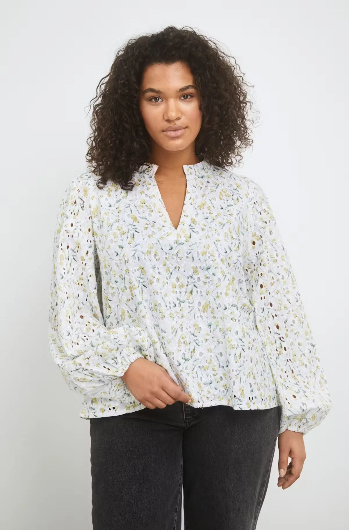 Karro Blouse Yellow Branch Print - Image 5