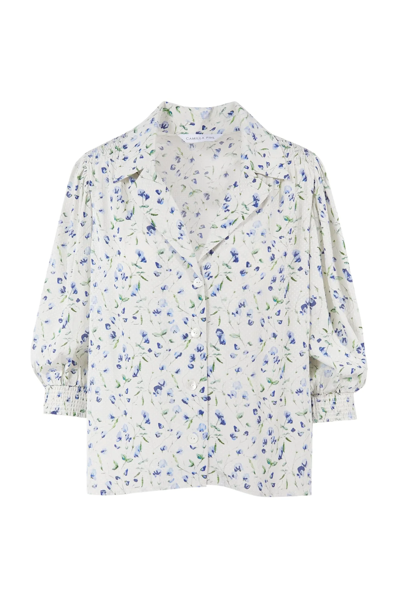 Caria Blouse Blue Branch Print - Image 2
