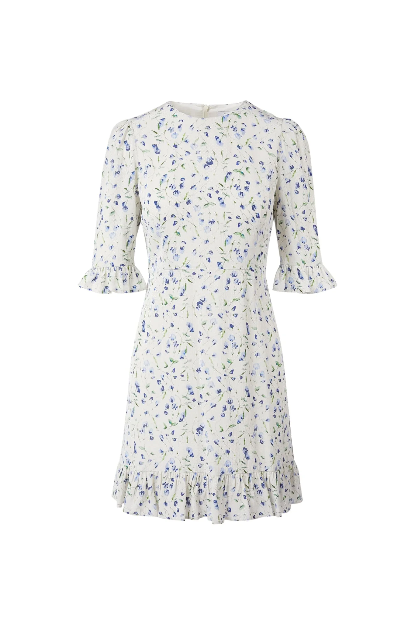 Annabella Dress Blue Branch Print - Image 3