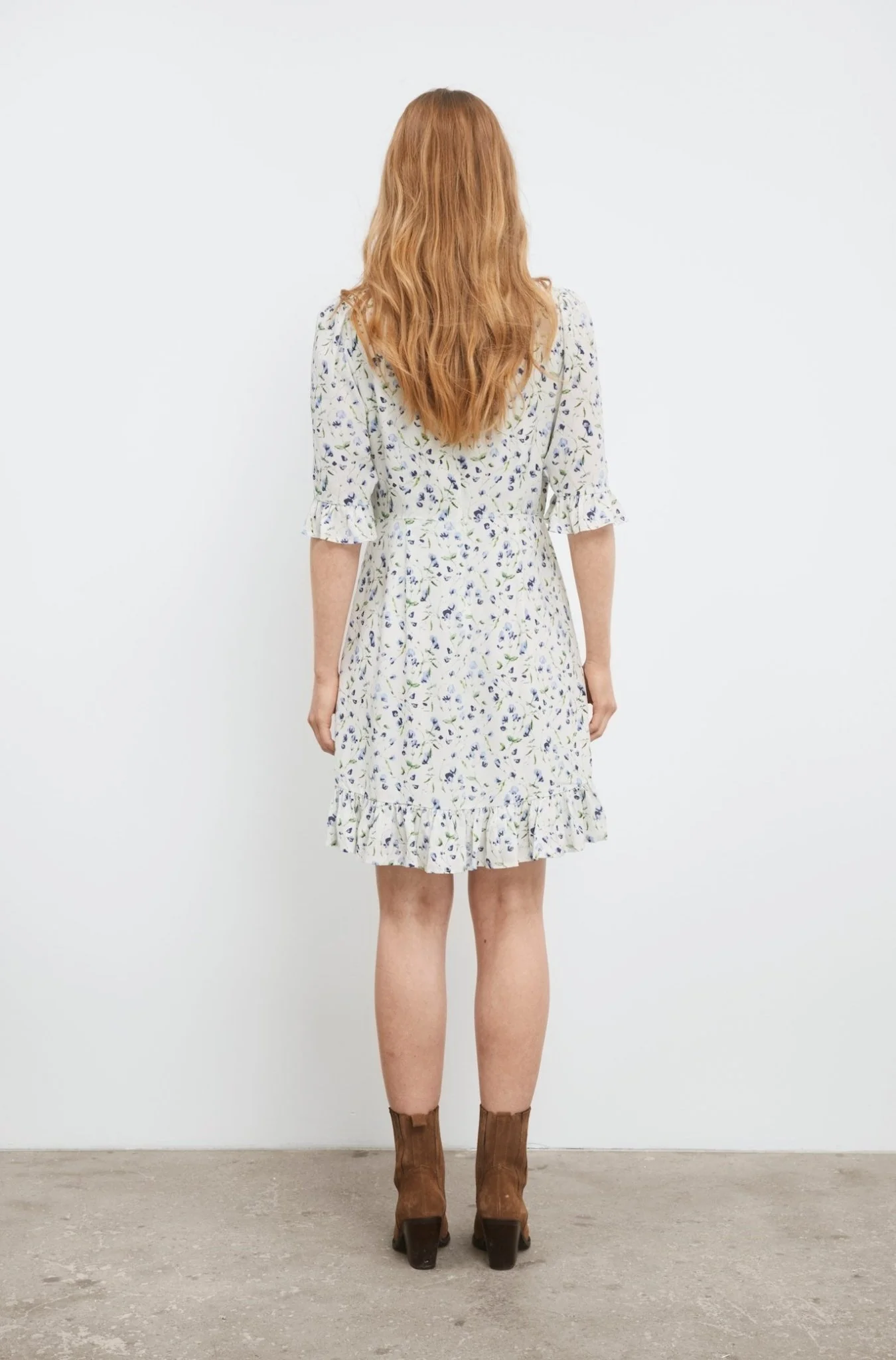 Annabella Dress Blue Branch Print - Image 9