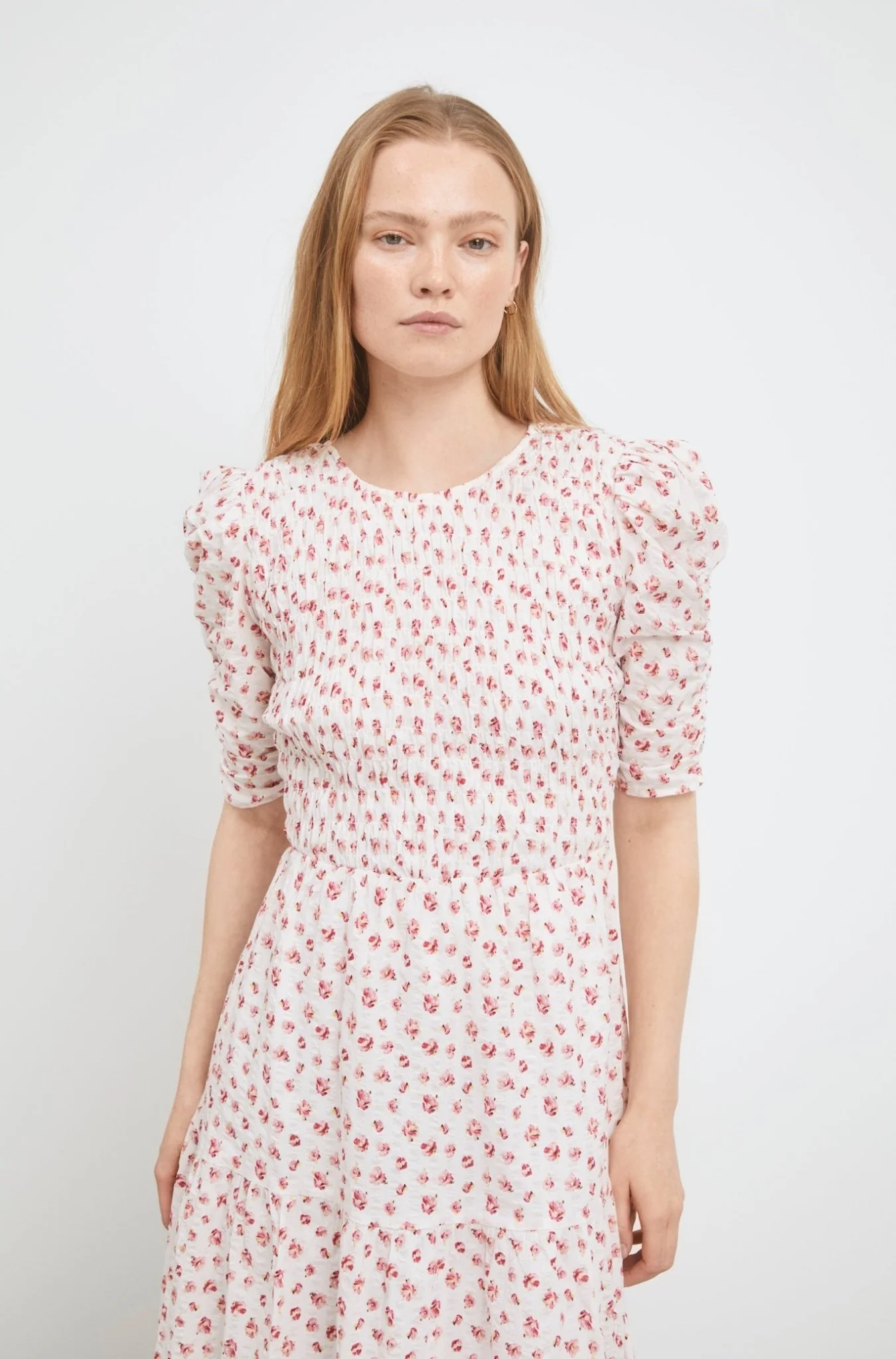 Dovie Crepe Dress White Berry Print - Image 3