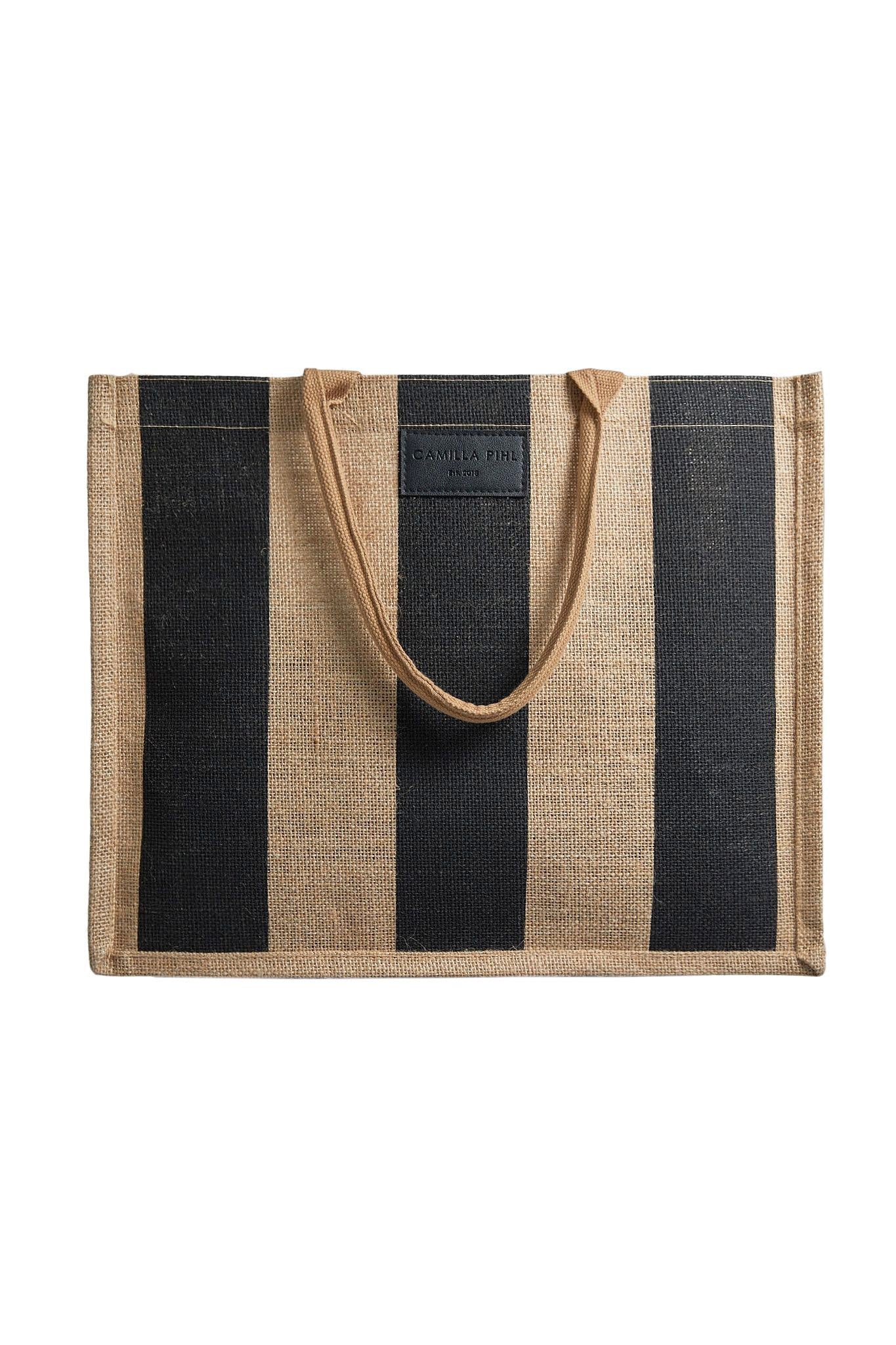 Market Bag Large Black Stripe - Image 2