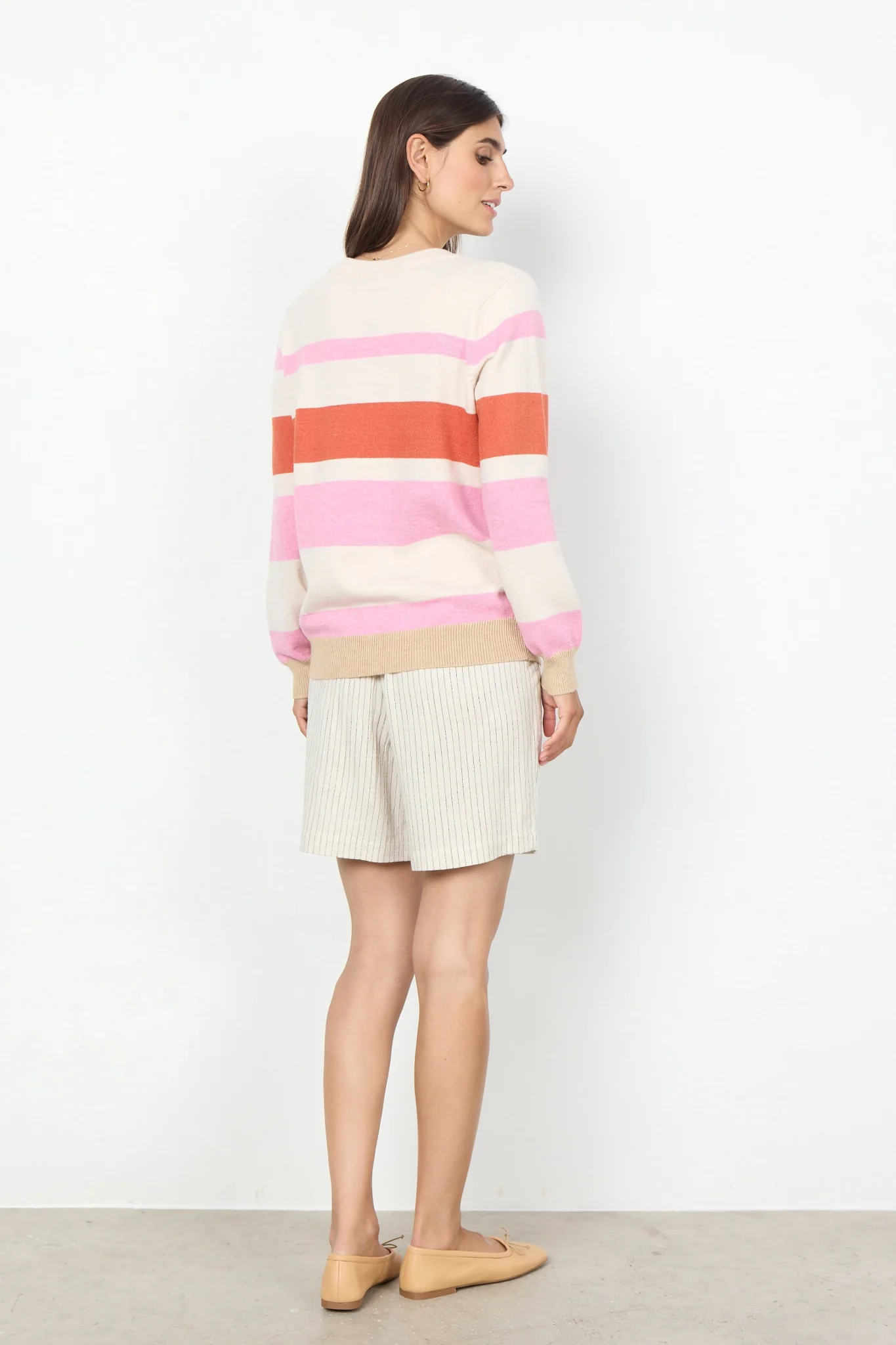 Sc-Kanita Stripe 14 Pink Melange Combi - Image 3