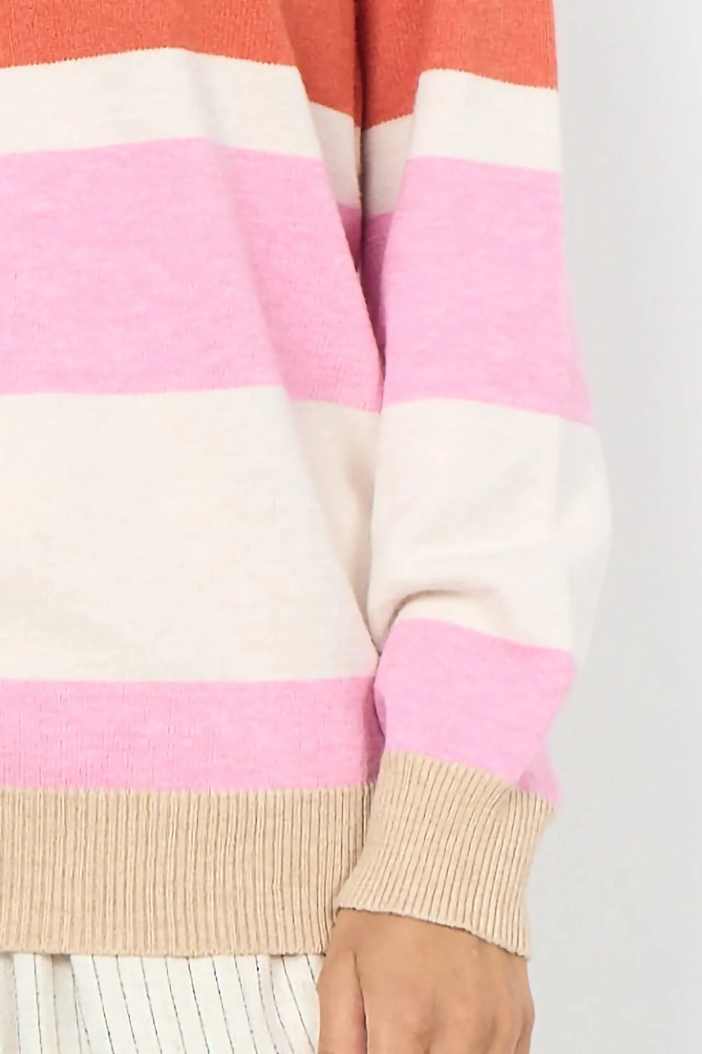 Sc-Kanita Stripe 14 Pink Melange Combi - Image 4