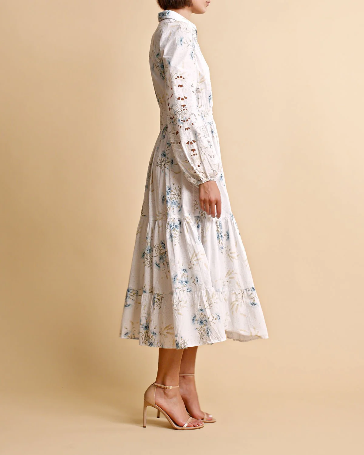 Poplin Midi Dress Blue Field - Image 3