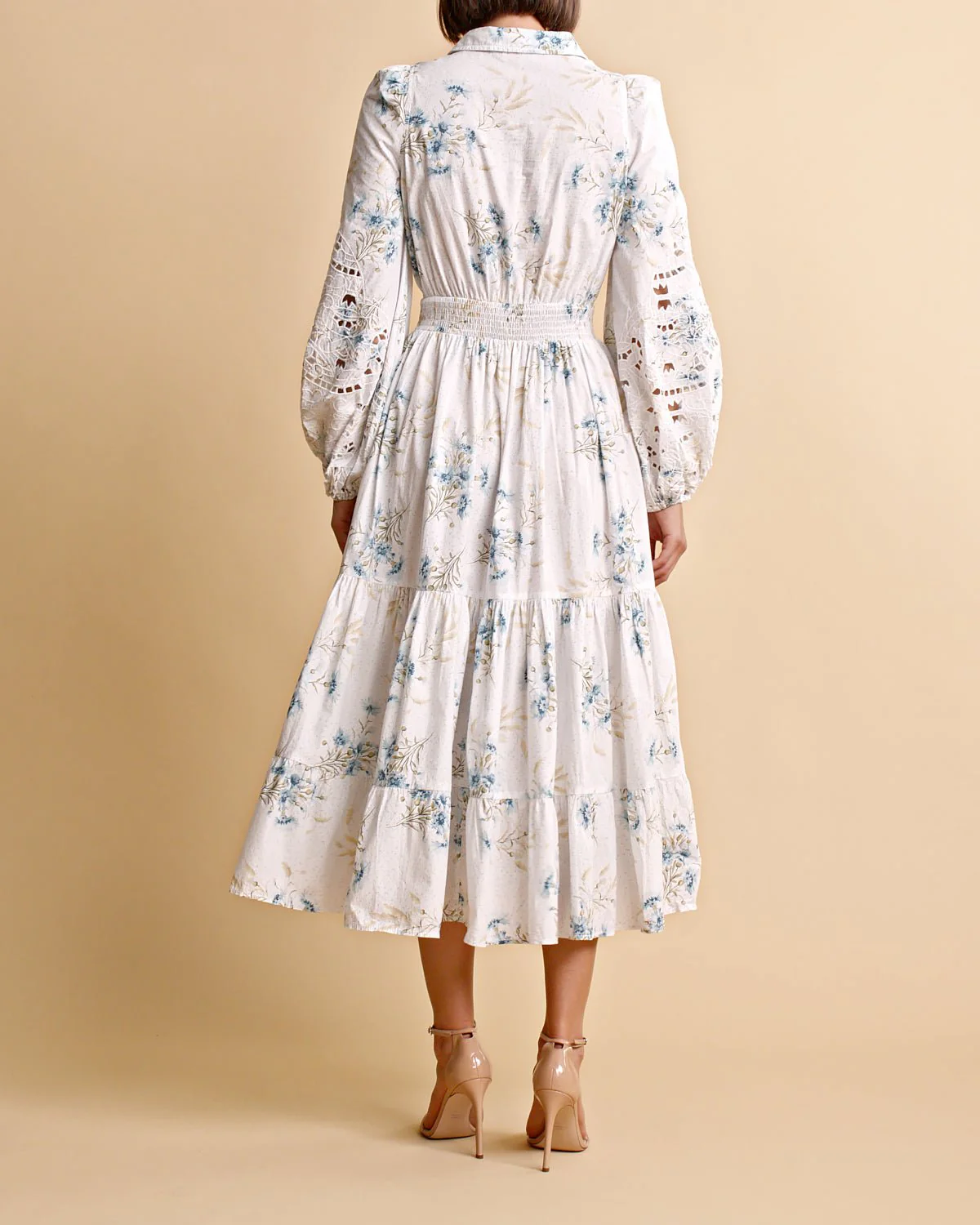 Poplin Midi Dress Blue Field - Image 4