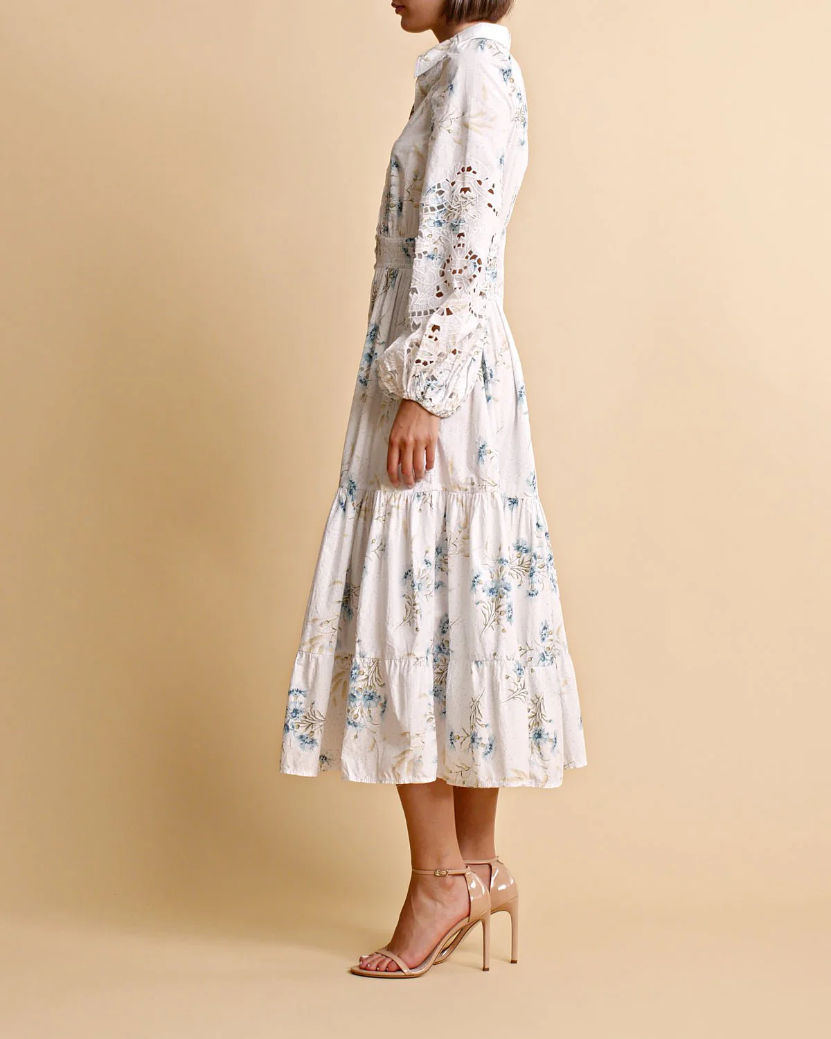 Poplin Midi Dress Blue Field - Image 5