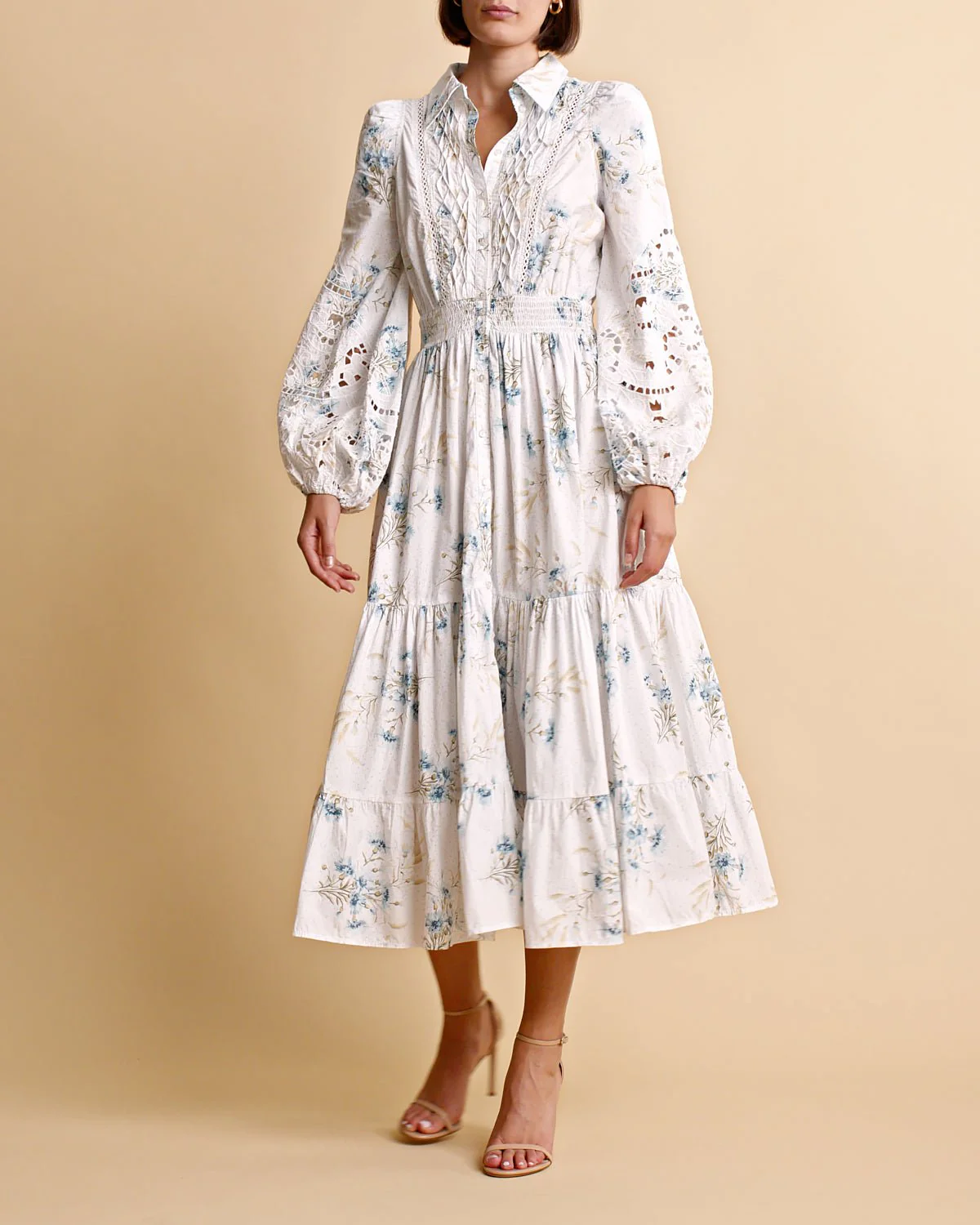 Poplin Midi Dress Blue Field - Image 6