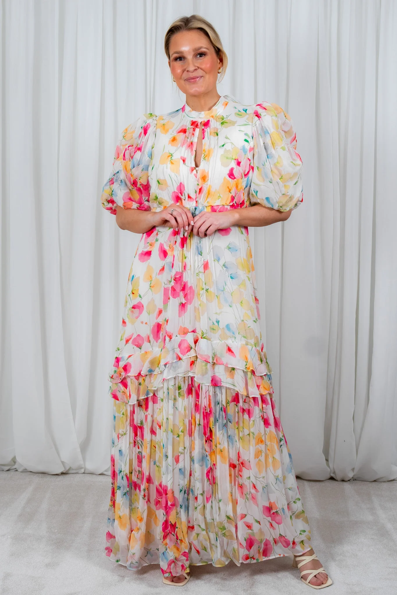 Chiffon Tieback Gown Wildflowers - Image 6