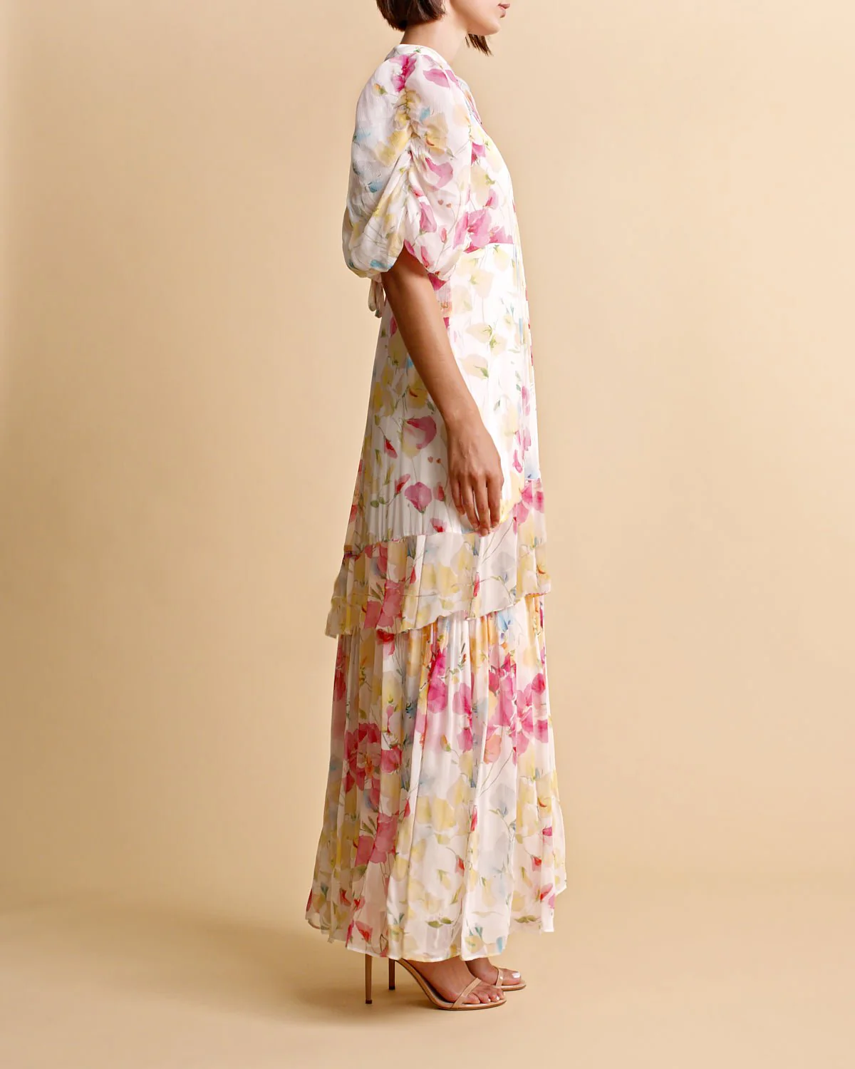 Chiffon Tieback Gown Wildflowers - Image 9