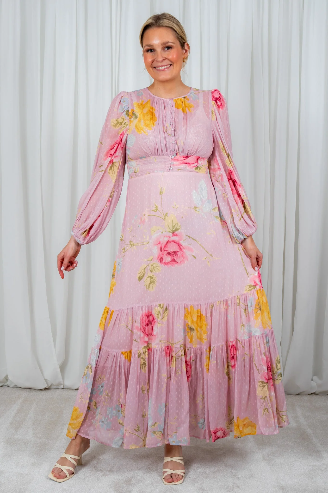 Dotted Georgette Gown Flourish Wall