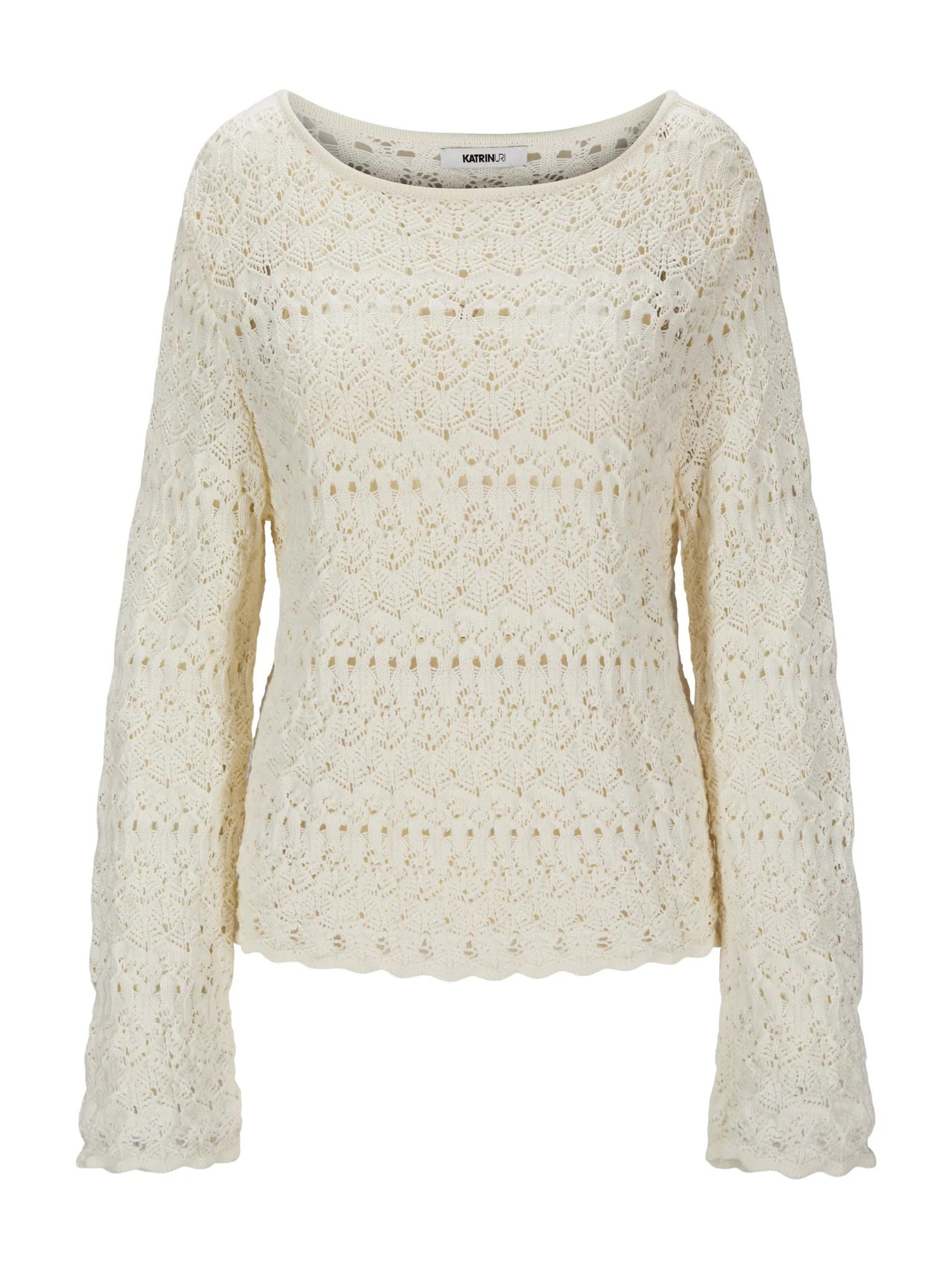 Capri Boat Neck Pullover Off White - Image 2