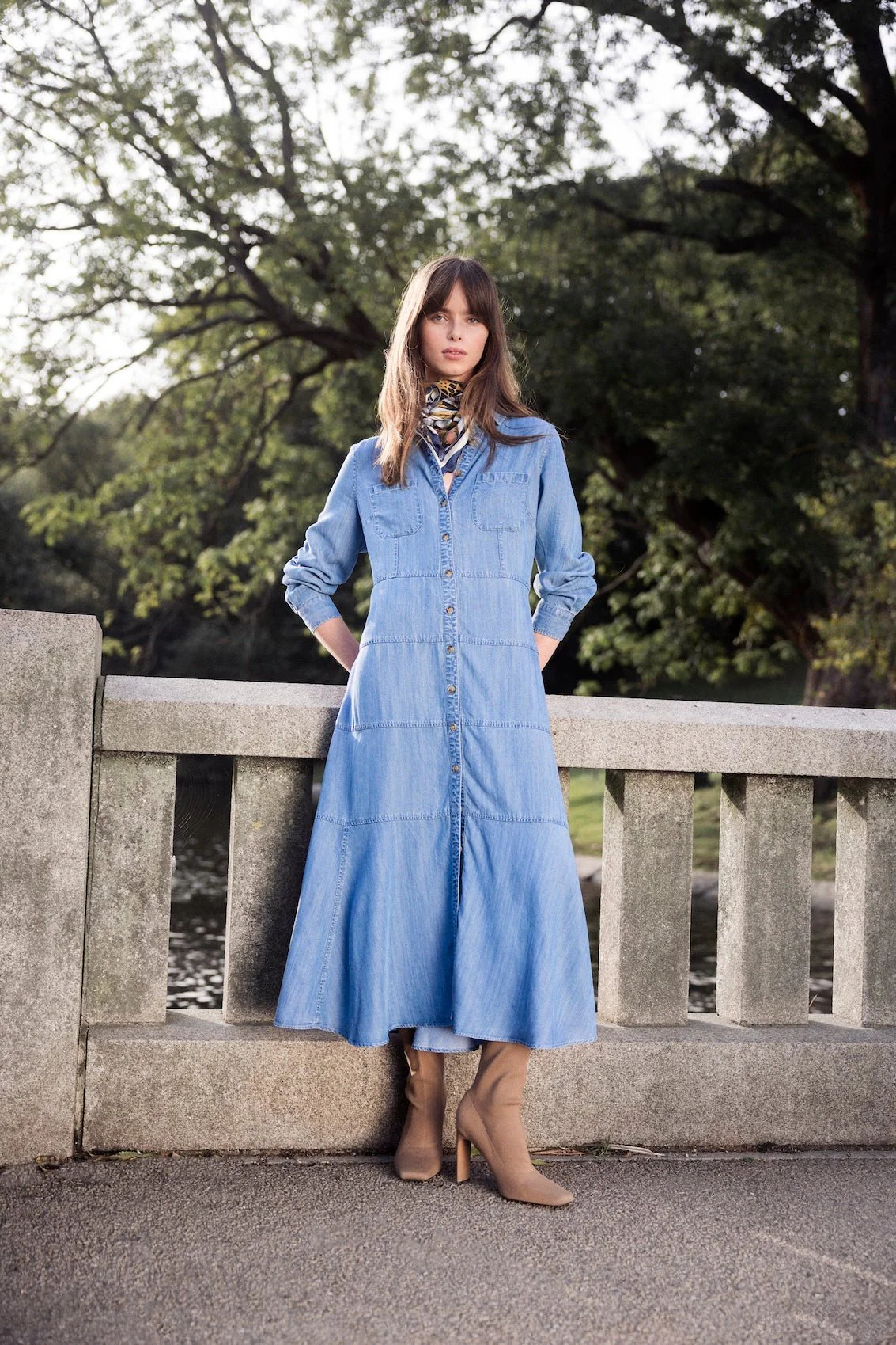 Provence Dress Denim Blue - Image 2