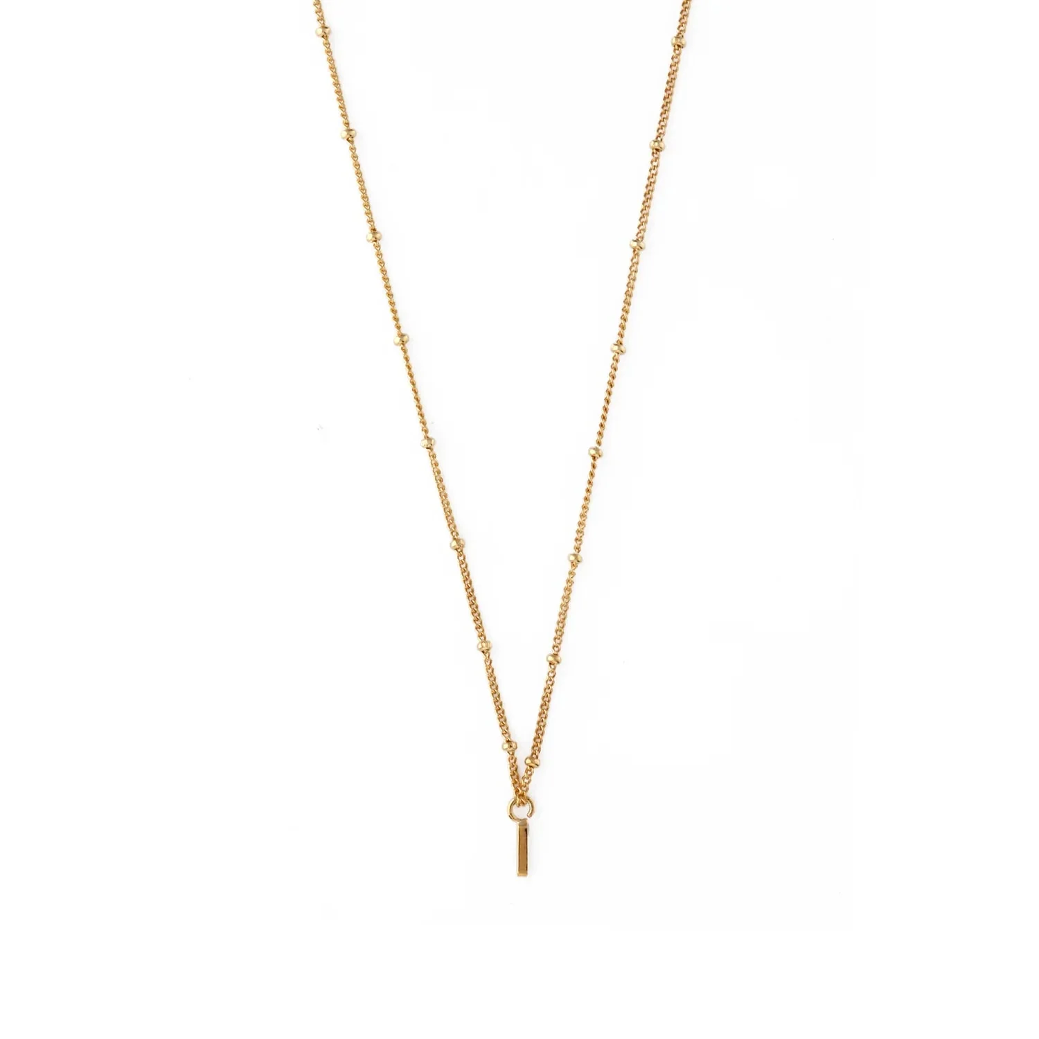 Initial I Satellite Chain Neck Pale Gold
