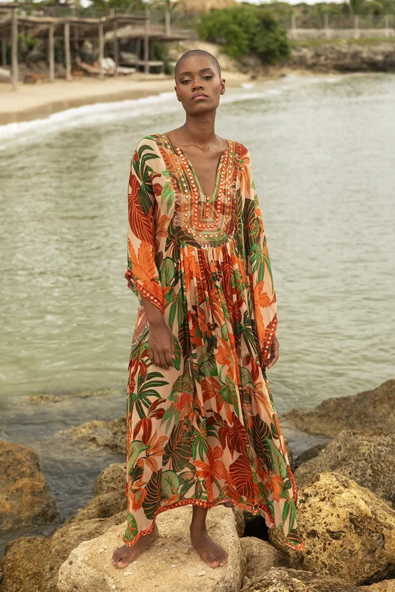 Delfina Kaftan Peach - Image 2