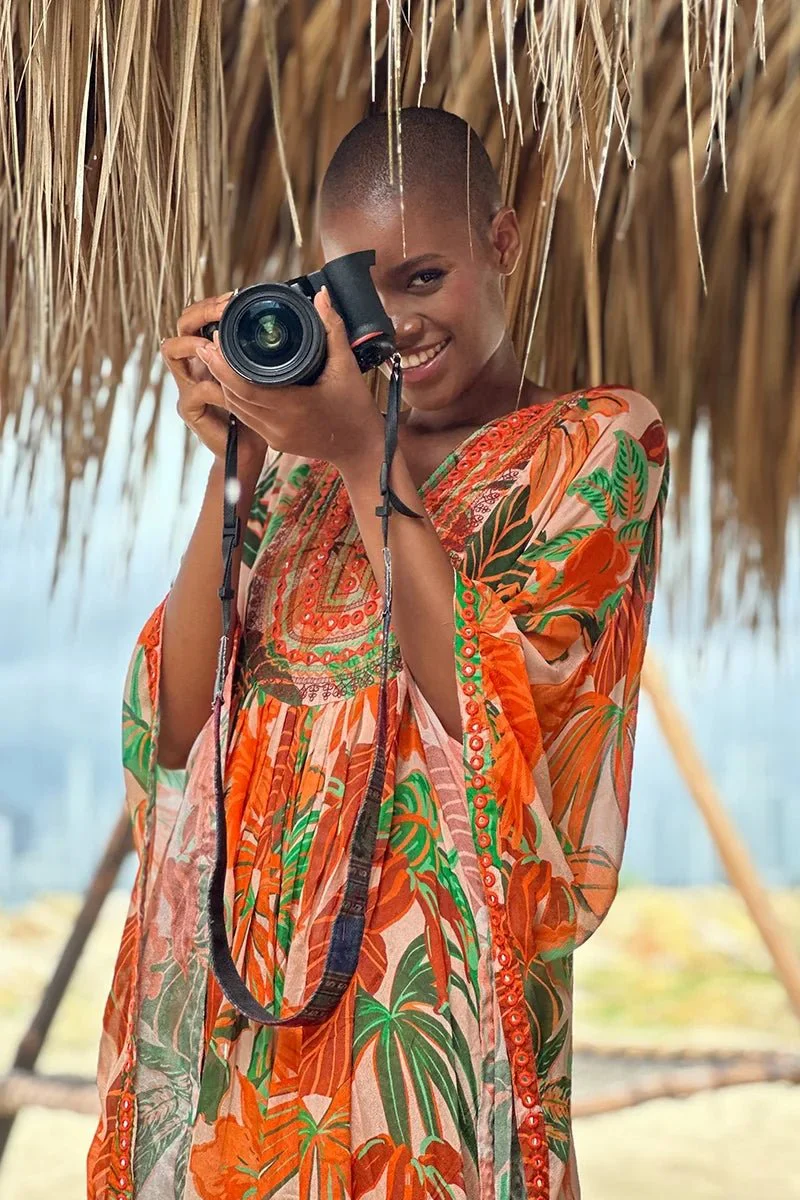 Delfina Kaftan Peach - Image 3