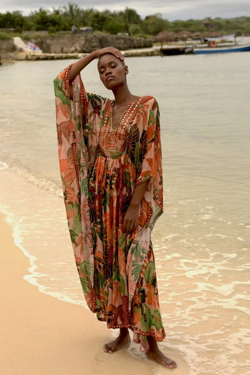 Delfina Kaftan Peach - Image 4