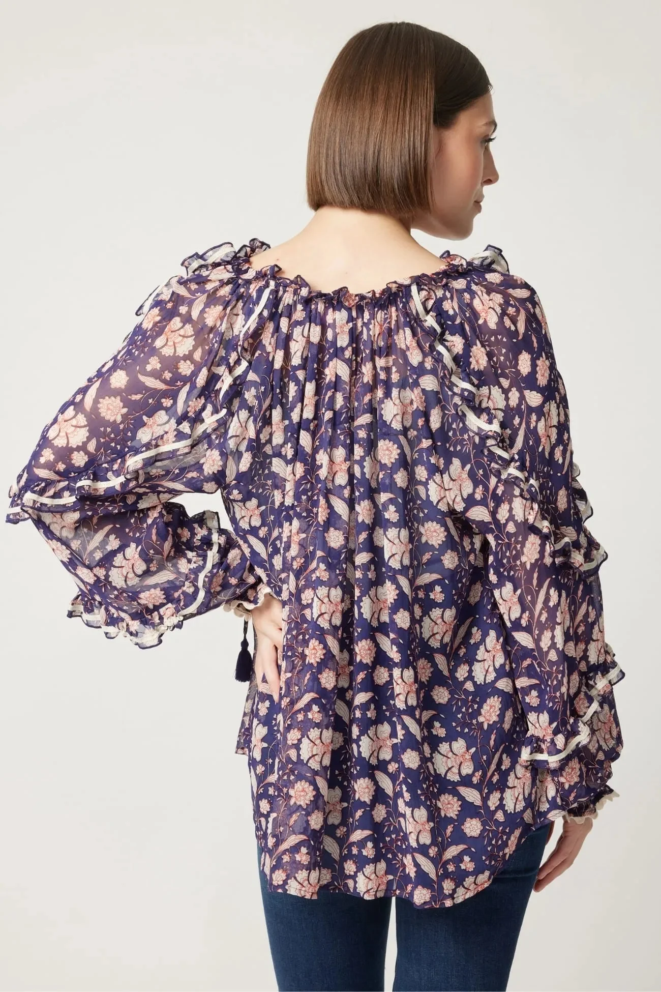 Romane Blouse Navy - Image 6