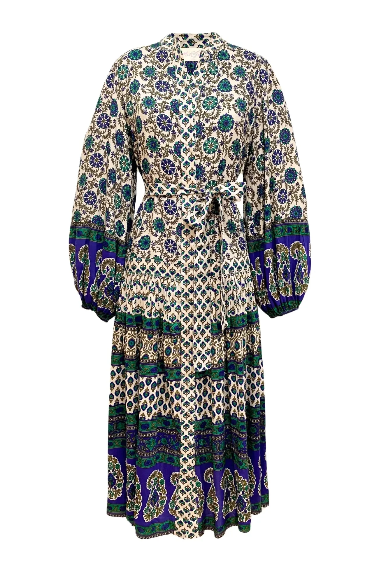 Eleonore Dress Green/Purple - Image 2