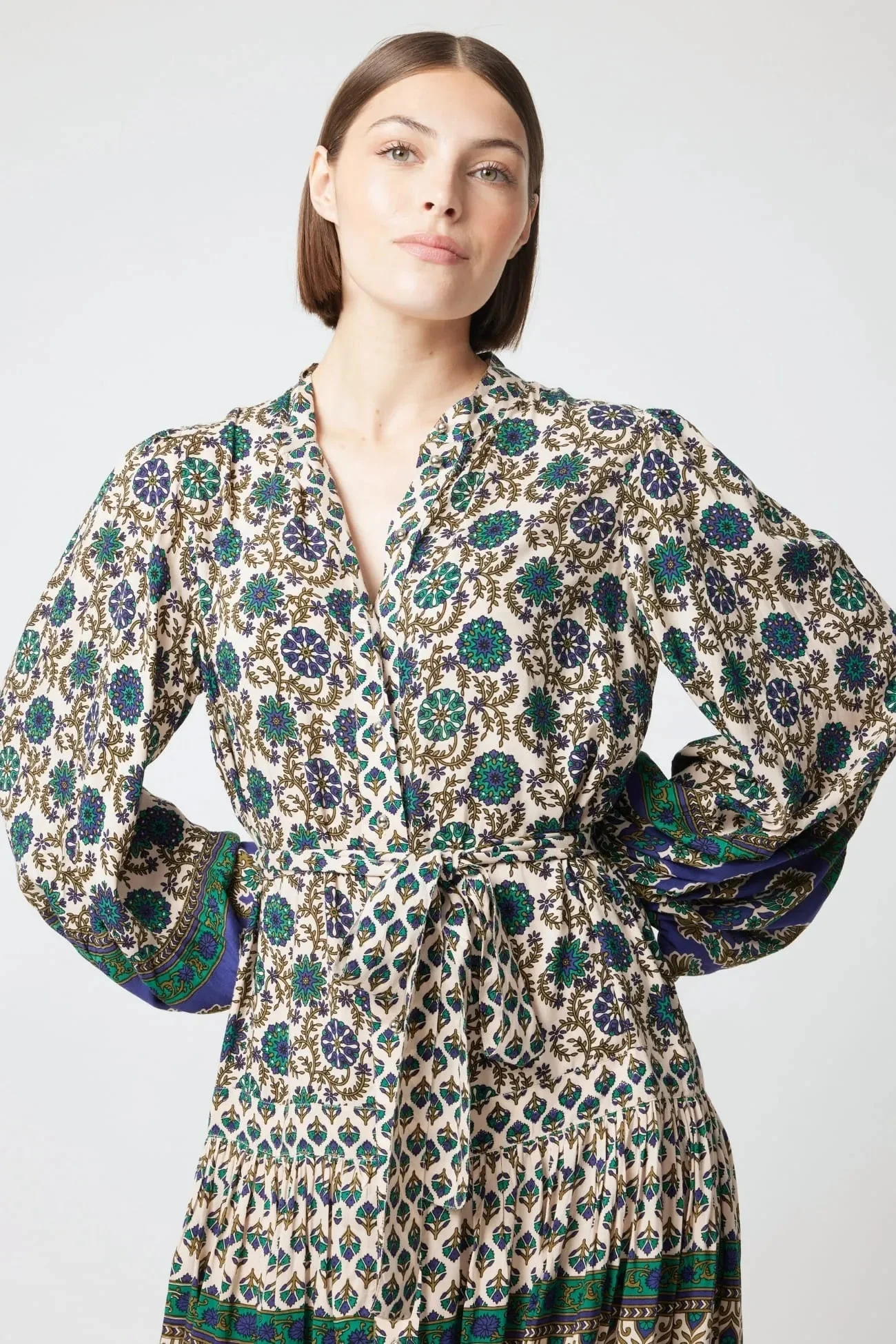 Eleonore Dress Green/Purple - Image 5