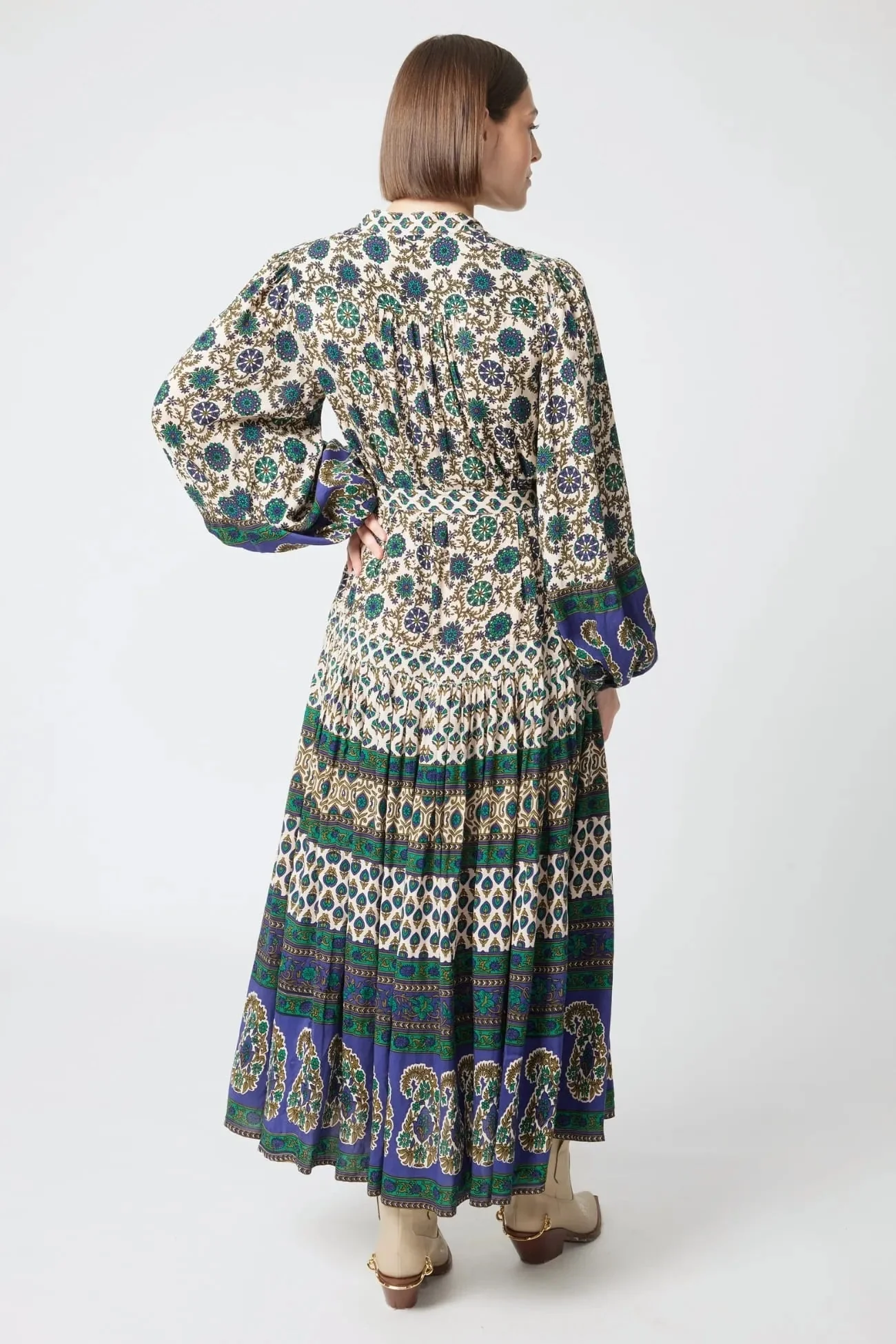 Eleonore Dress Green/Purple - Image 6