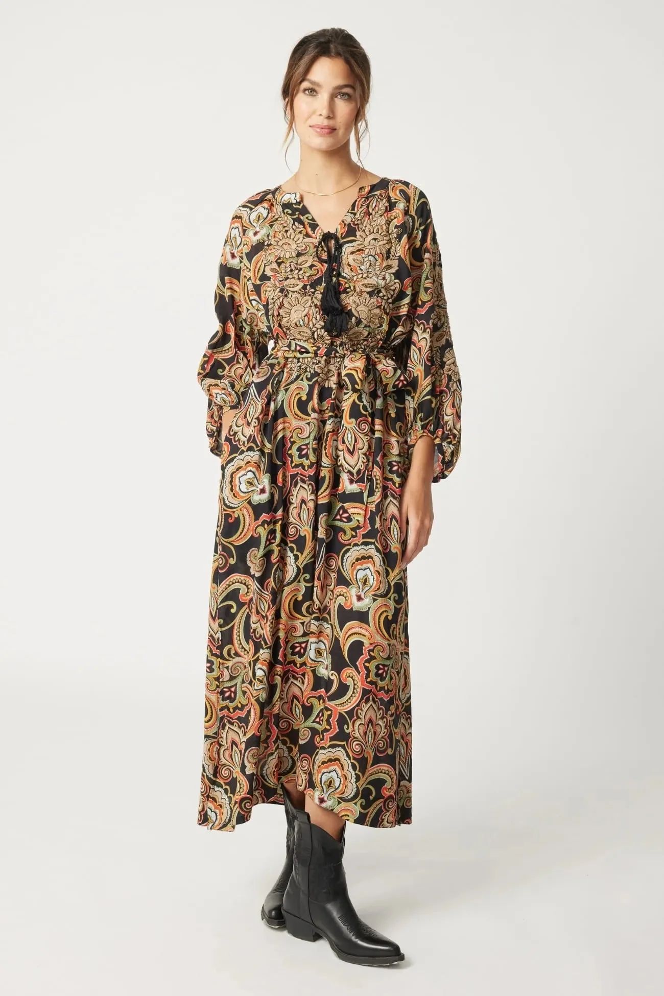 Coline Dress Black Multico - Image 4