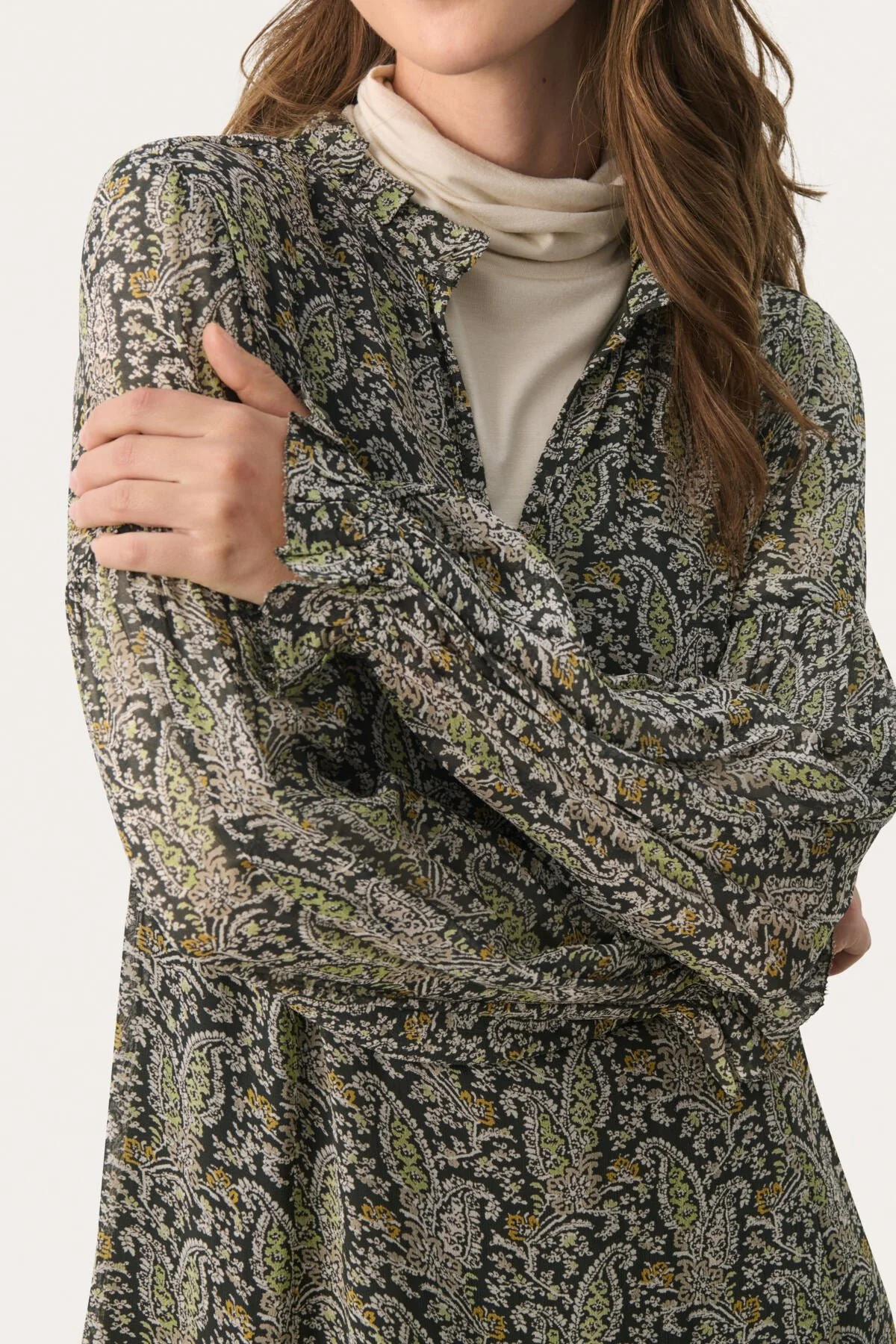 Botellapw Dress Rosin Paisley Print - Image 5
