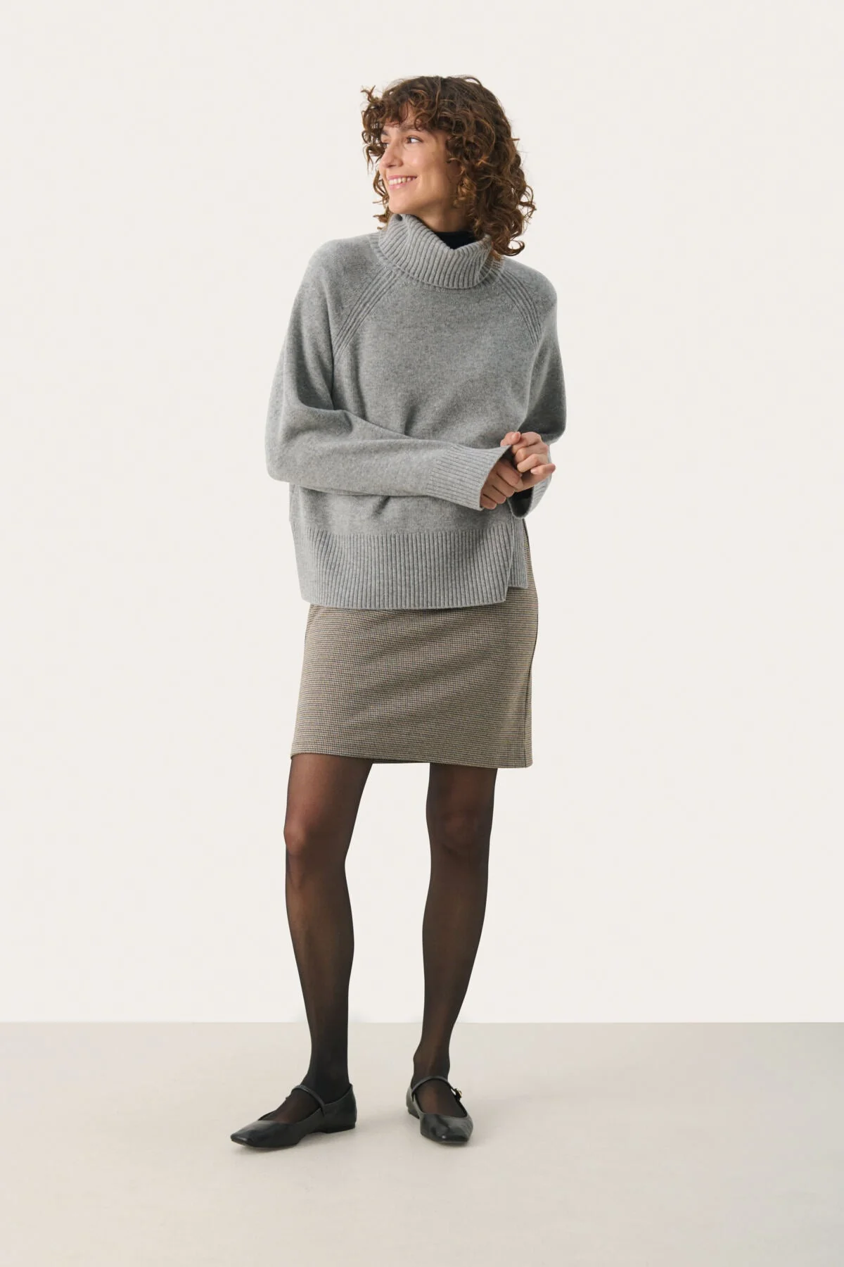 Corinnepw Skirt Brown Check - Image 11