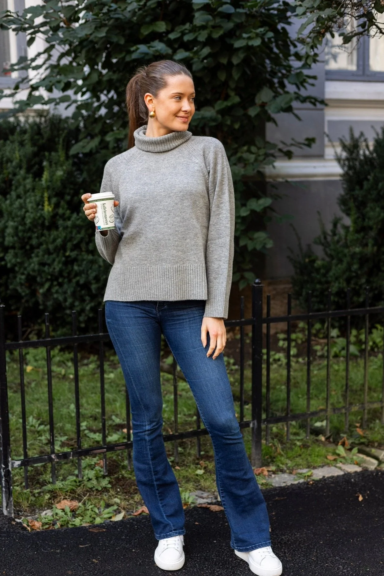 Leightonpw Pullover Medium Grey Melange - Image 3