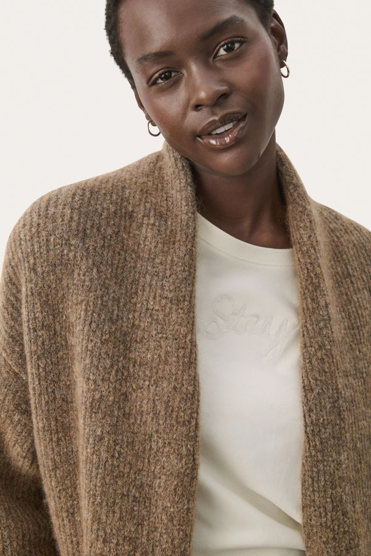 Lenemaipw Cardigan Mink Melange - Image 5