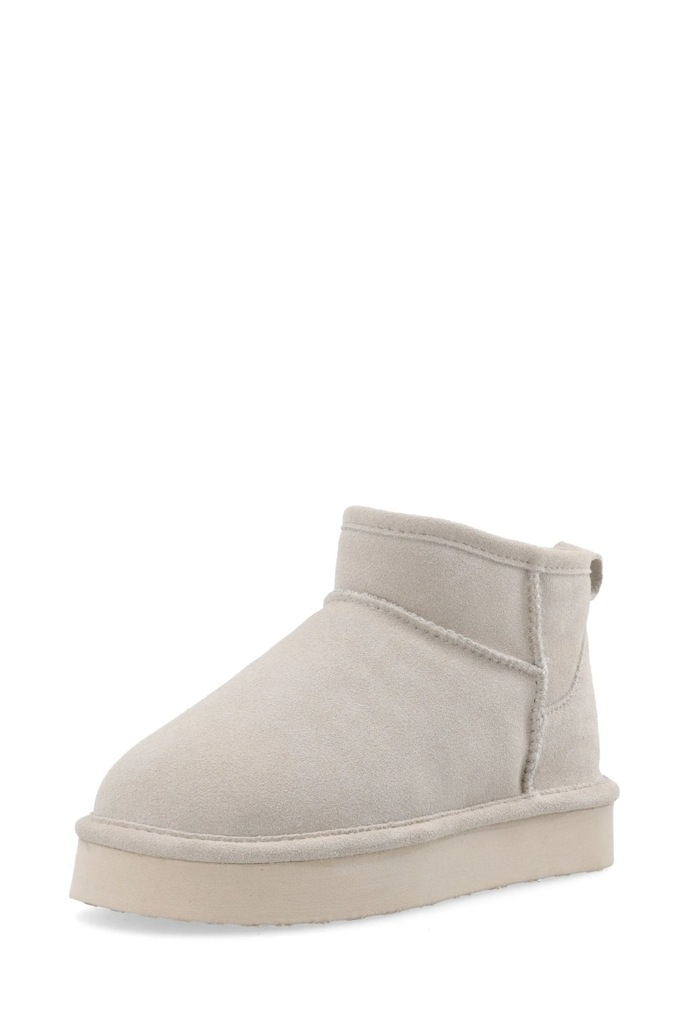 Biasnow Flatform Ankle Boot Suede Sand - Image 2