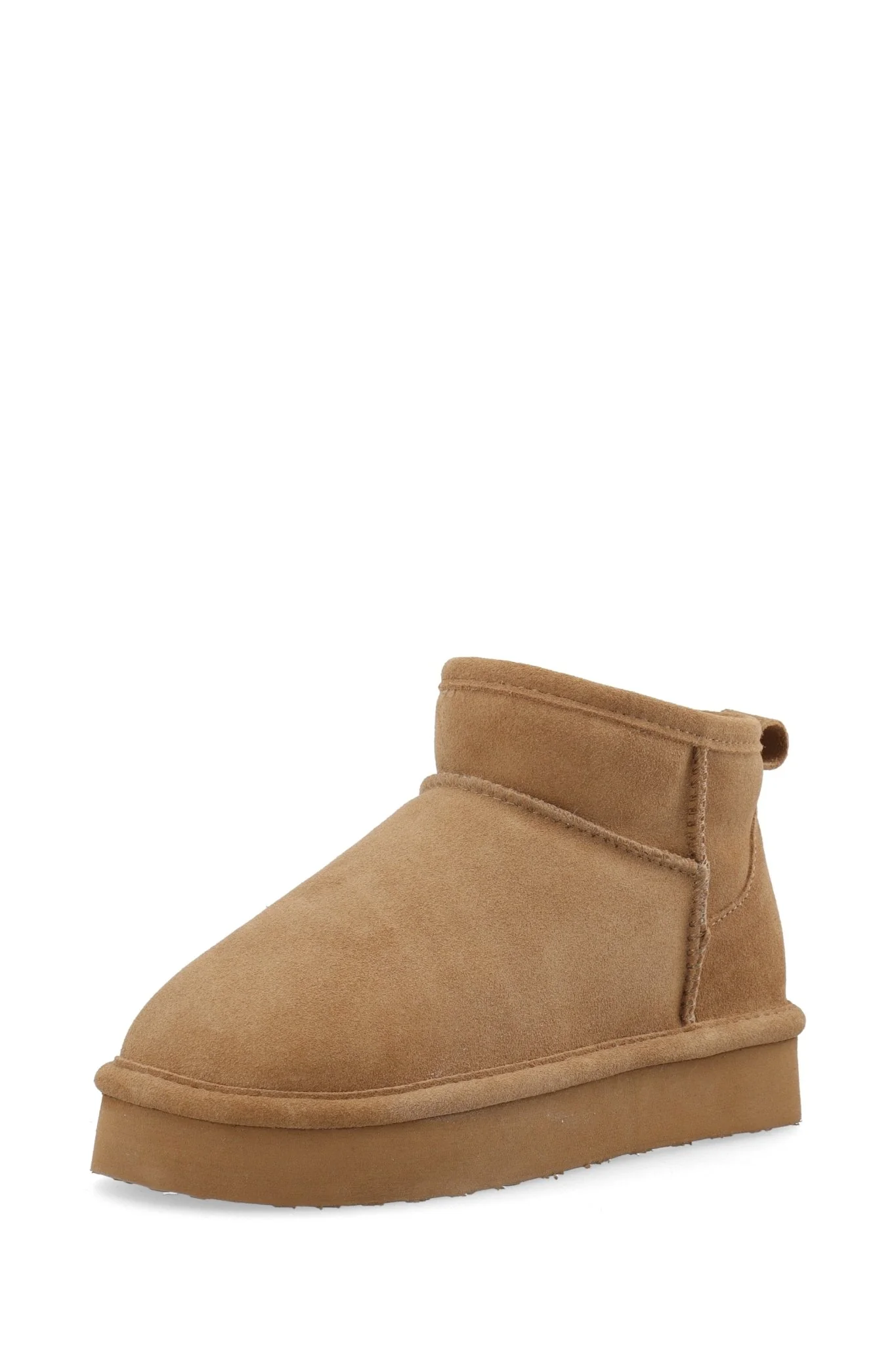 Biasnow Flatform Ankle Boot Suede Cognac - Image 2
