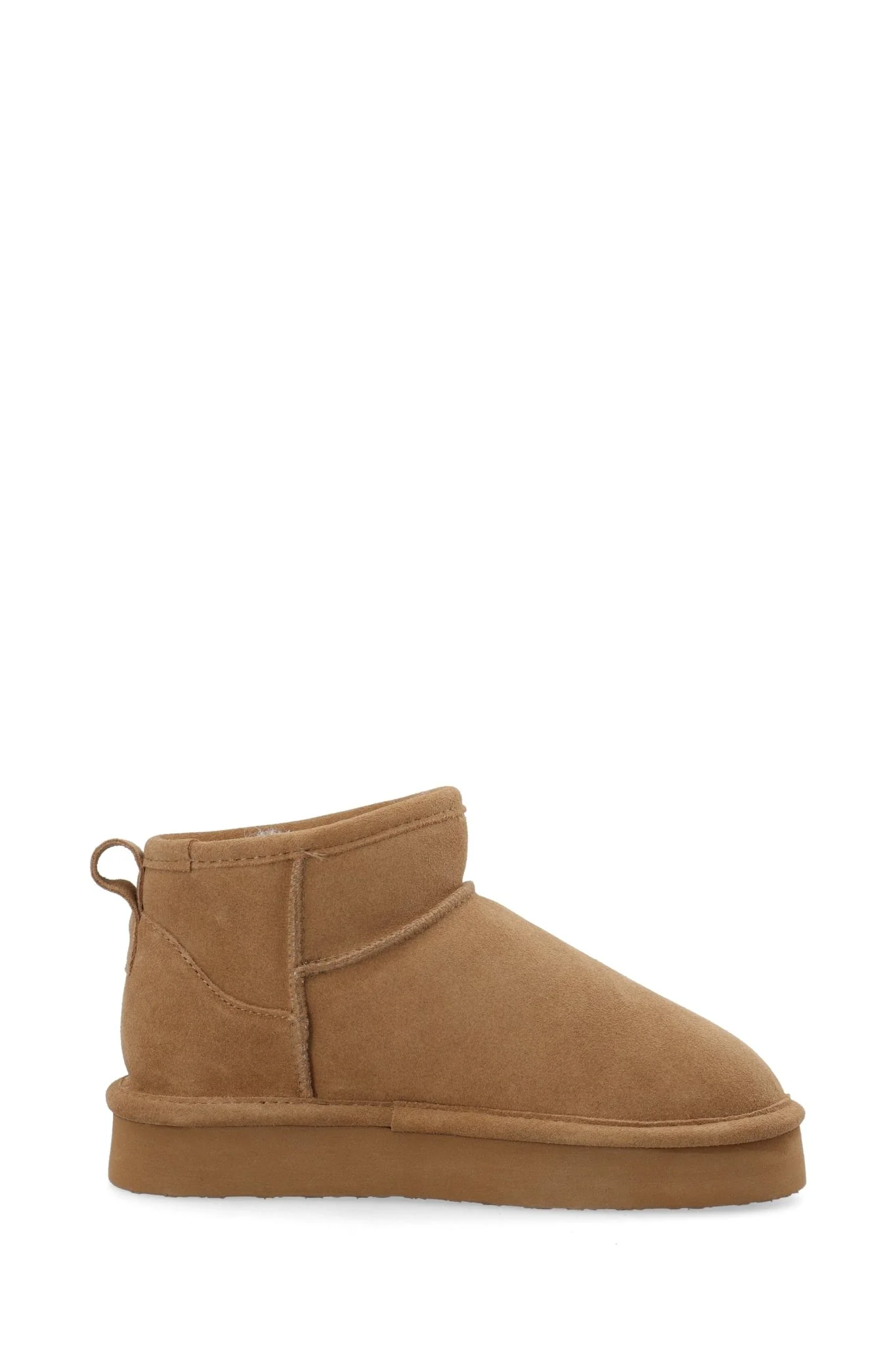 Biasnow Flatform Ankle Boot Suede Cognac - Image 4