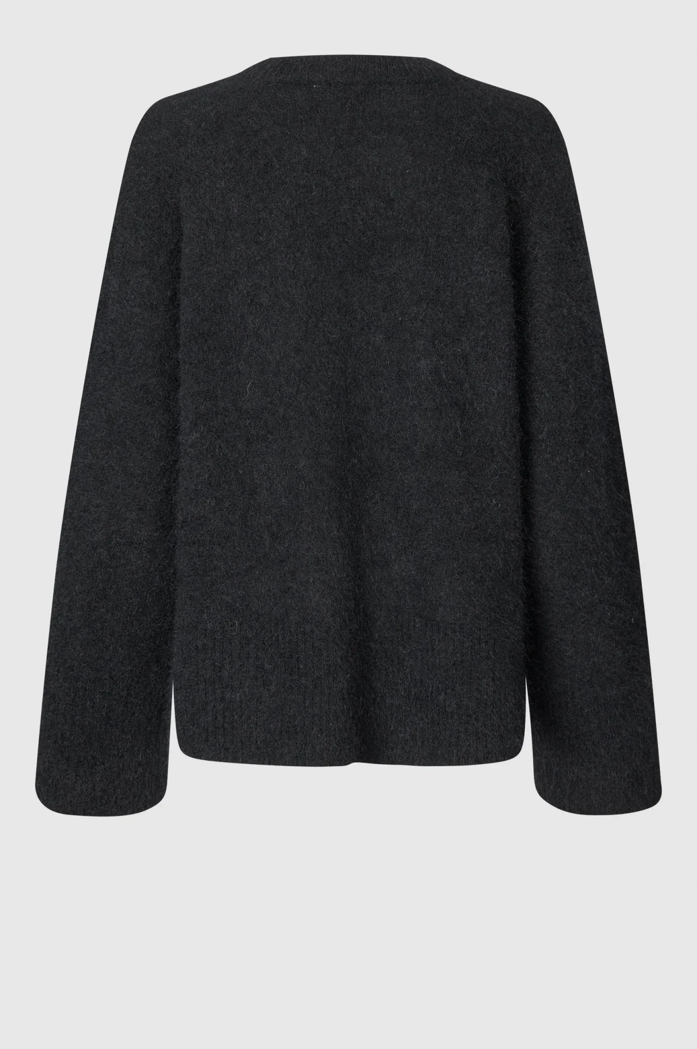 Brookline Knit Raglan O-Neck Black - Image 7