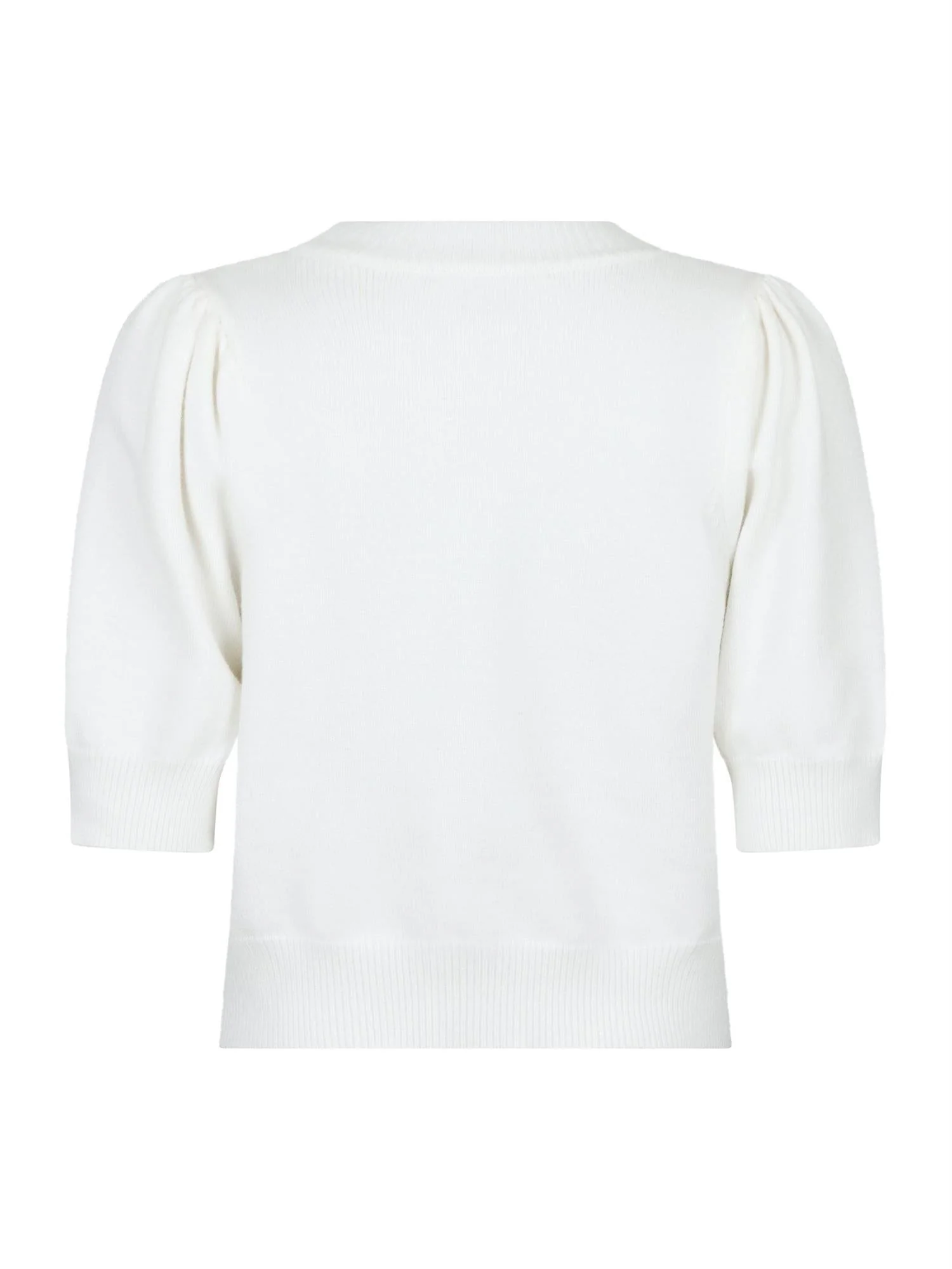 Maia Soft Pearl Knit Tee Off White - Image 6