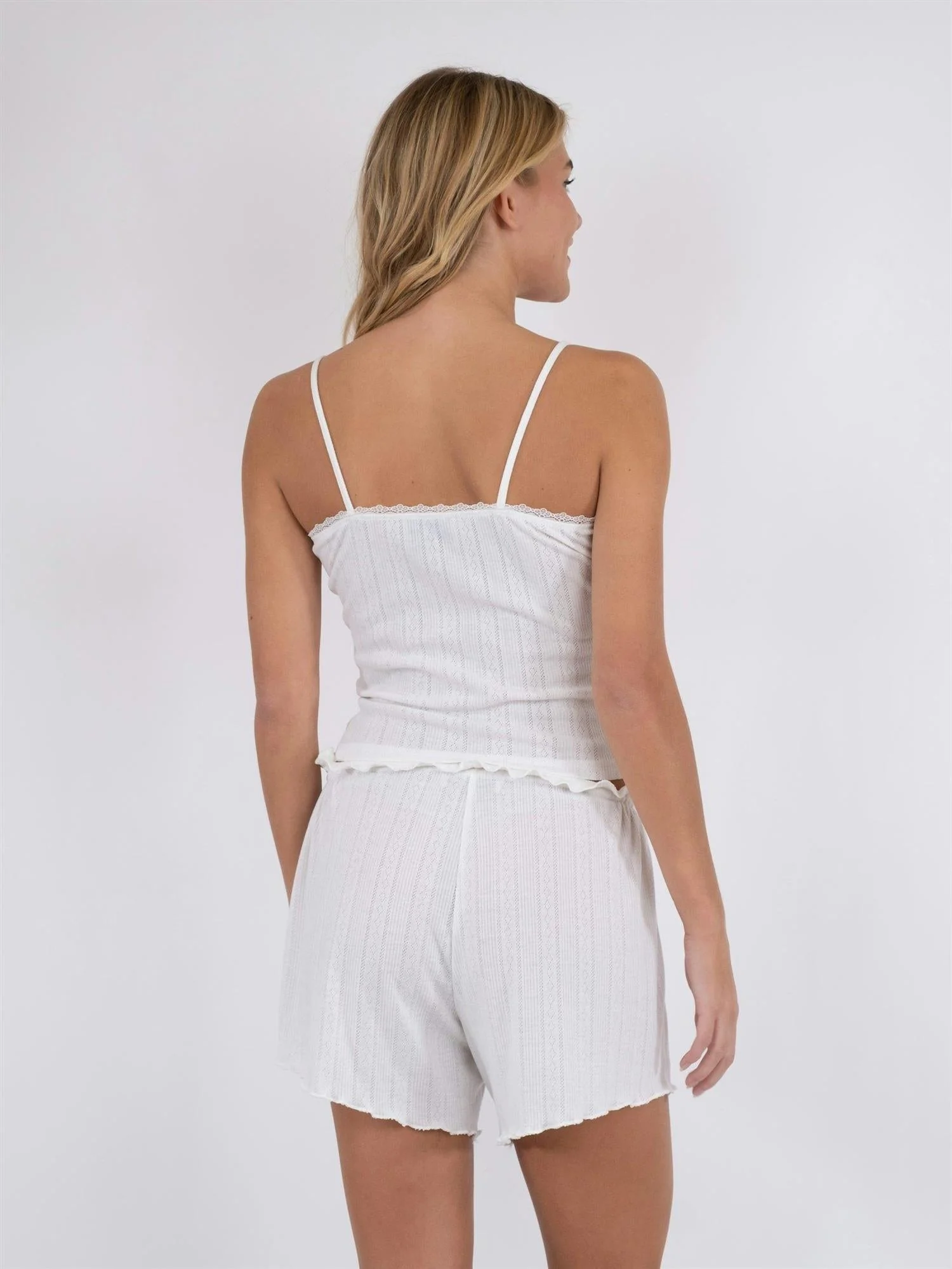 Lindsay Pointelle Top White - Image 3