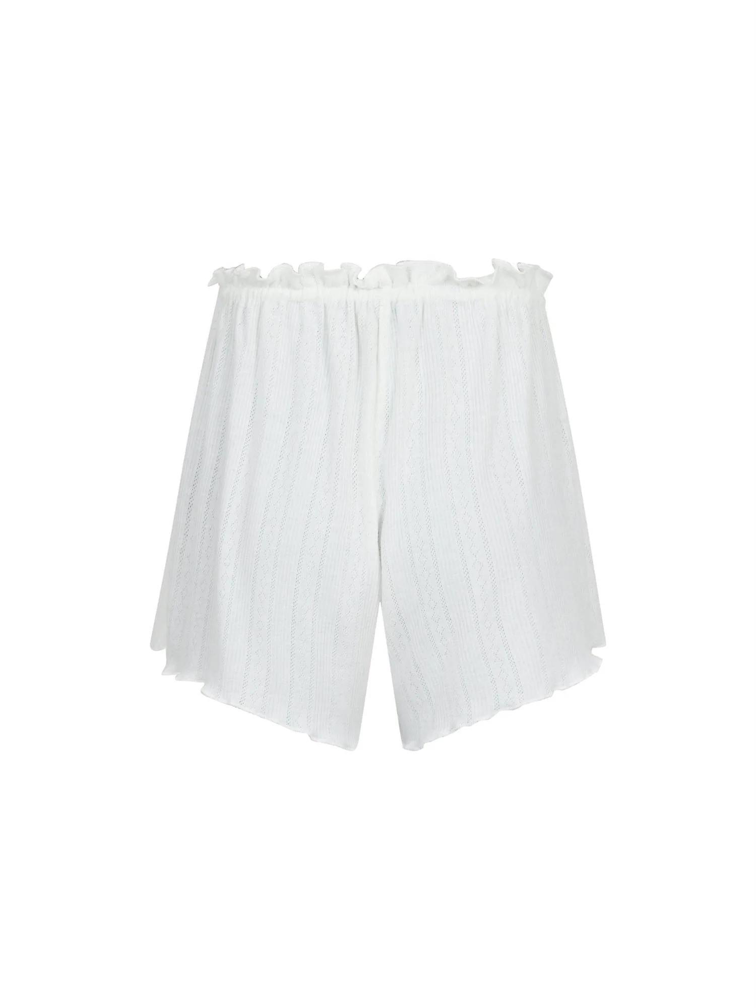 Merritt Pointelle Shorts White - Image 5
