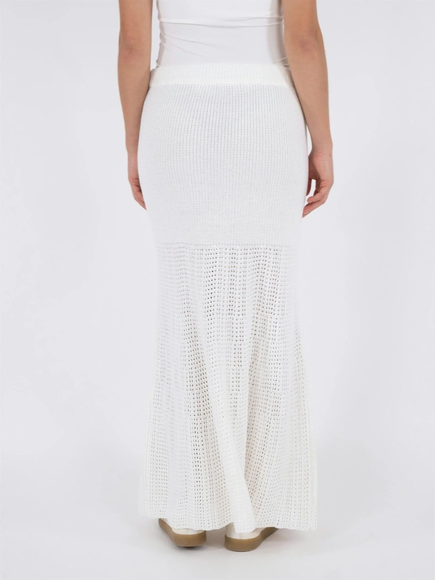 Lyric Crochet Knit Skirt White - Image 5