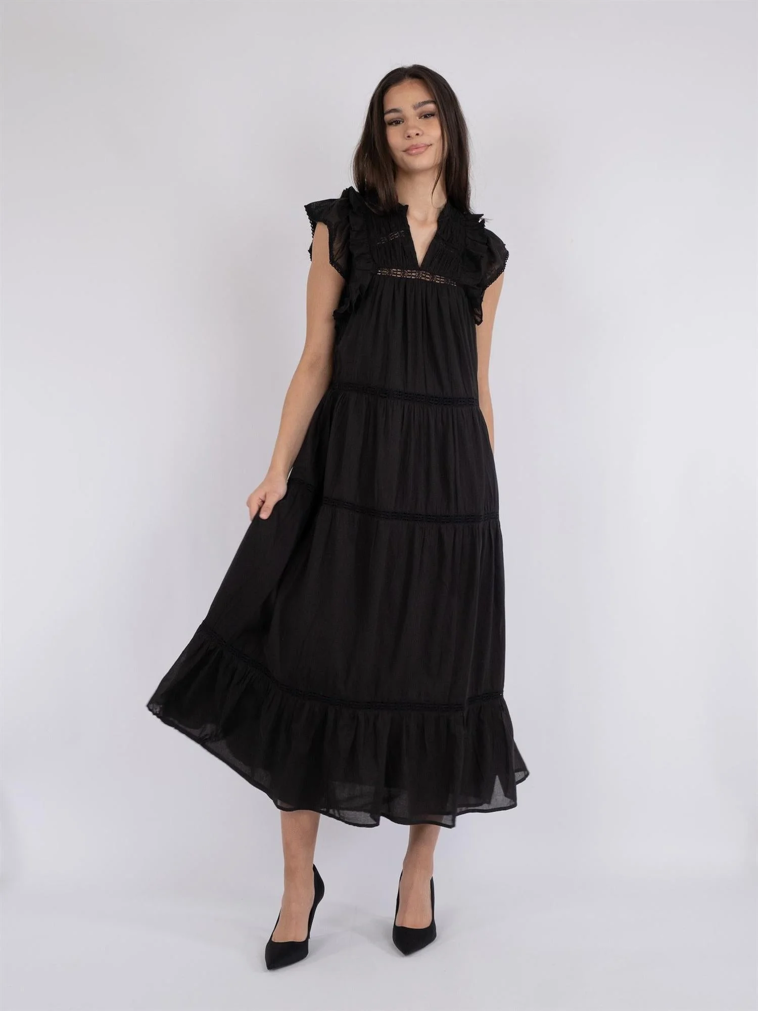 Ankita S Voile Dress Black - Image 3