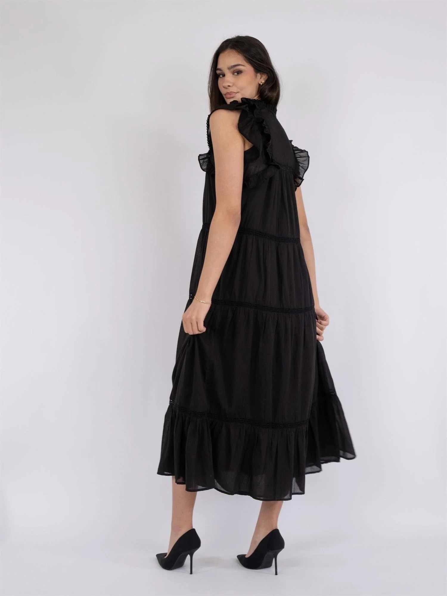 Ankita S Voile Dress Black - Image 4