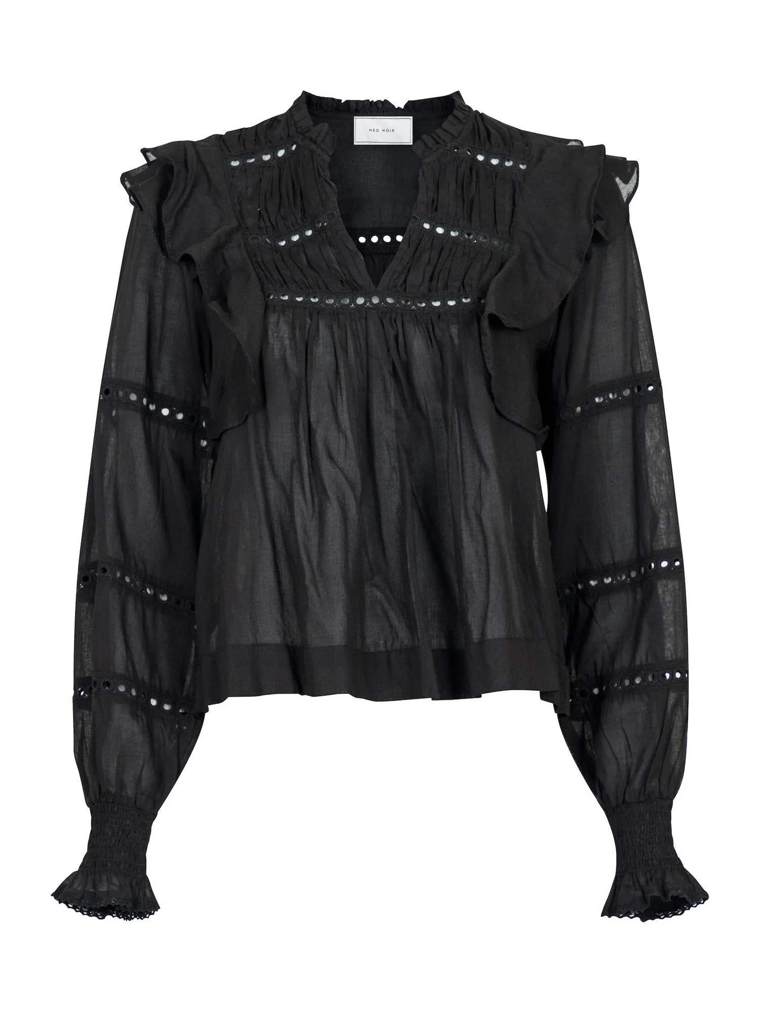 Aurika S Voile Blouse Black - Image 2