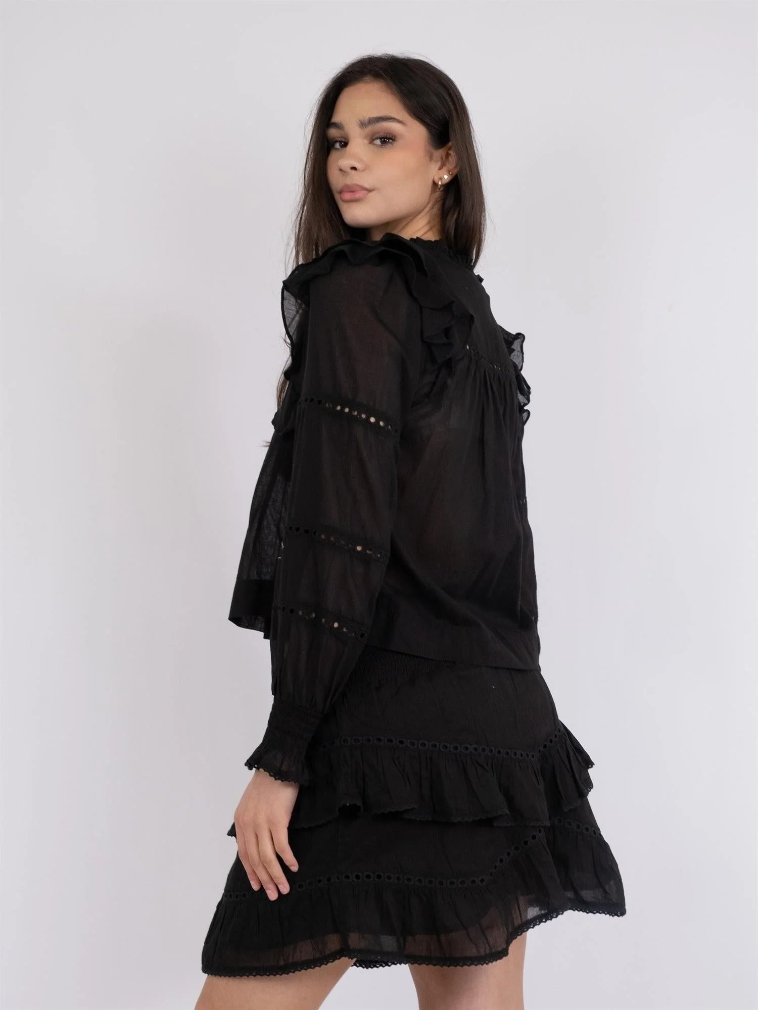 Aurika S Voile Blouse Black - Image 5