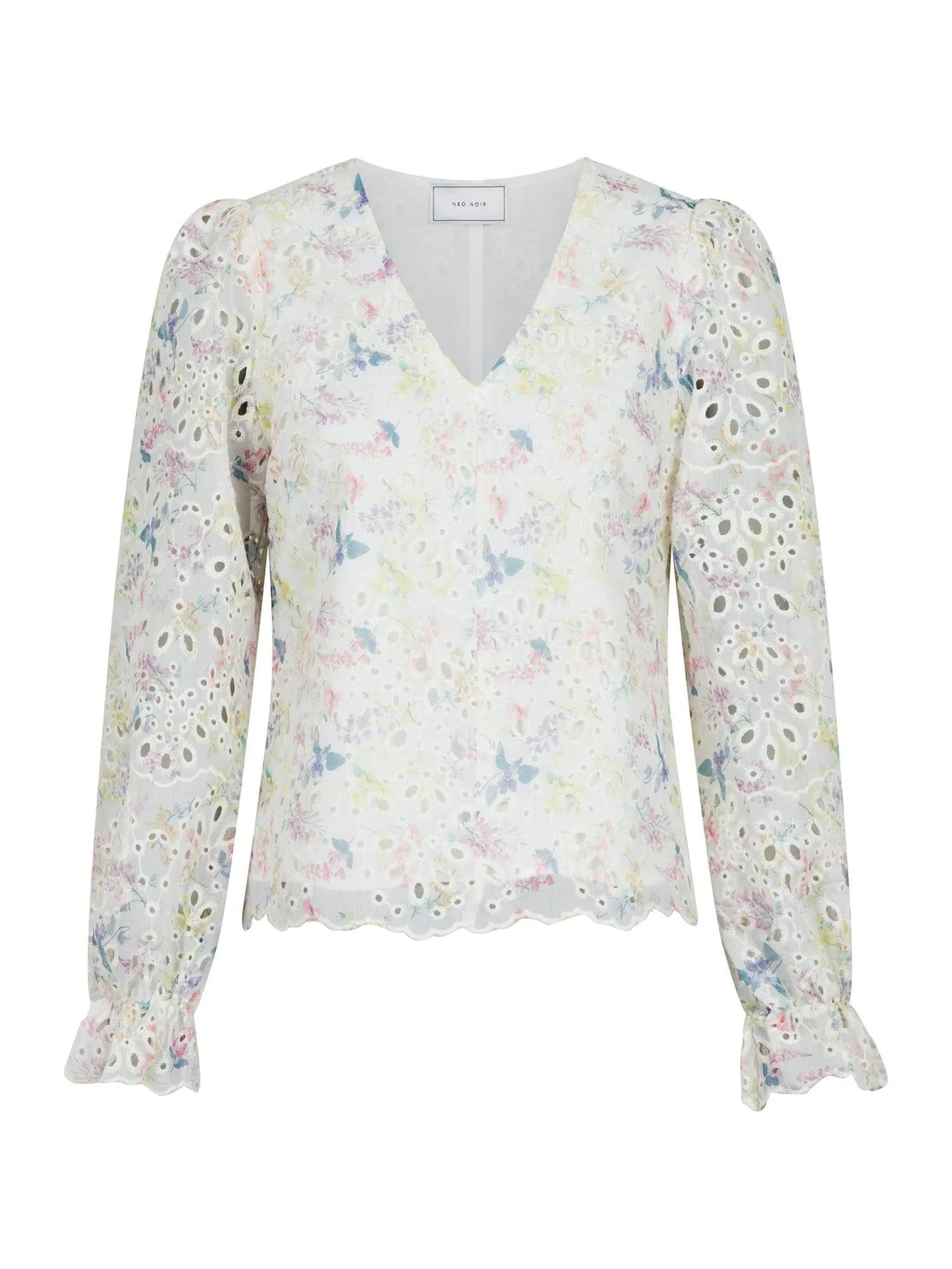 Candice Embroidery Blouse Creme - Image 2