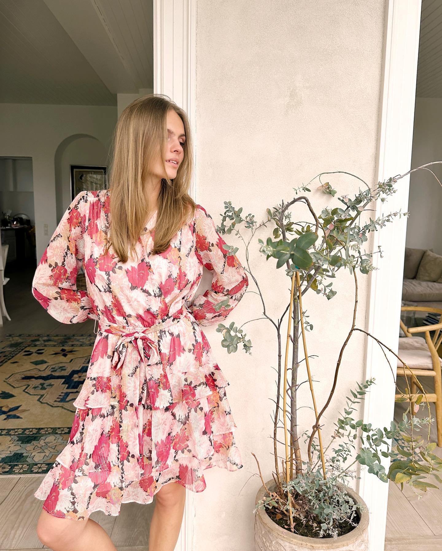 Dennie Maxi Flower Dress Pink - Image 3